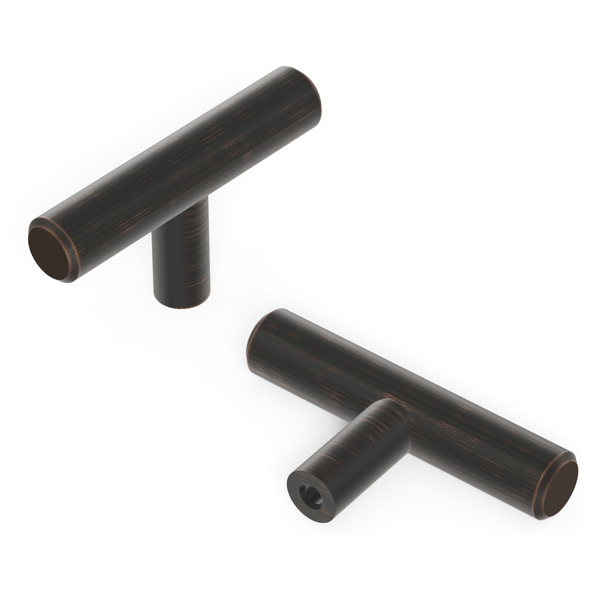 Hickory Hardware HH075591-VB-10B Bar Pulls 2-3/8-in Vintage Bronze Bar Contemporary Cabinet Knob 10 -Pack