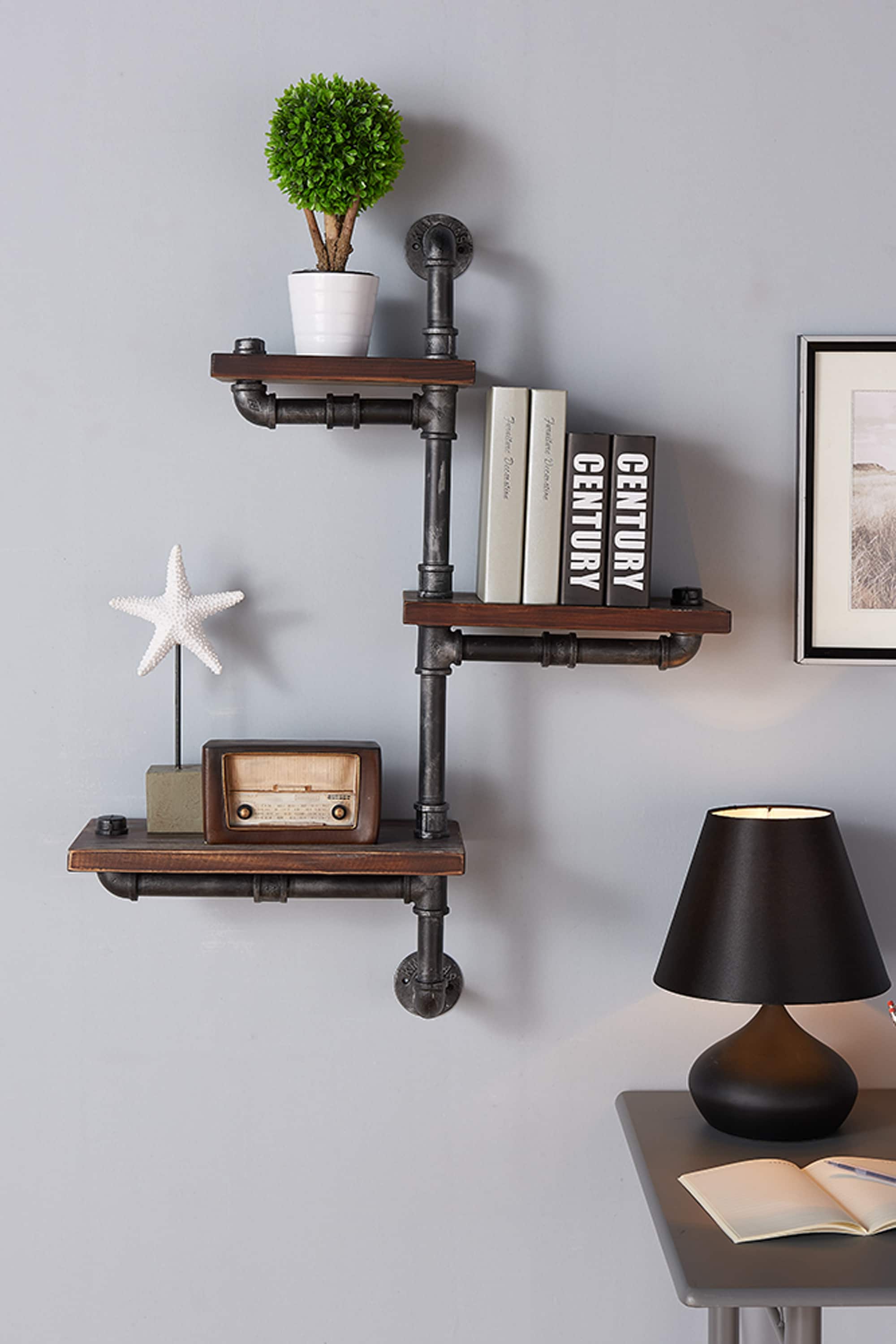 Armen Living LCORSH30 Wall-Mounted-Shelving - View #4