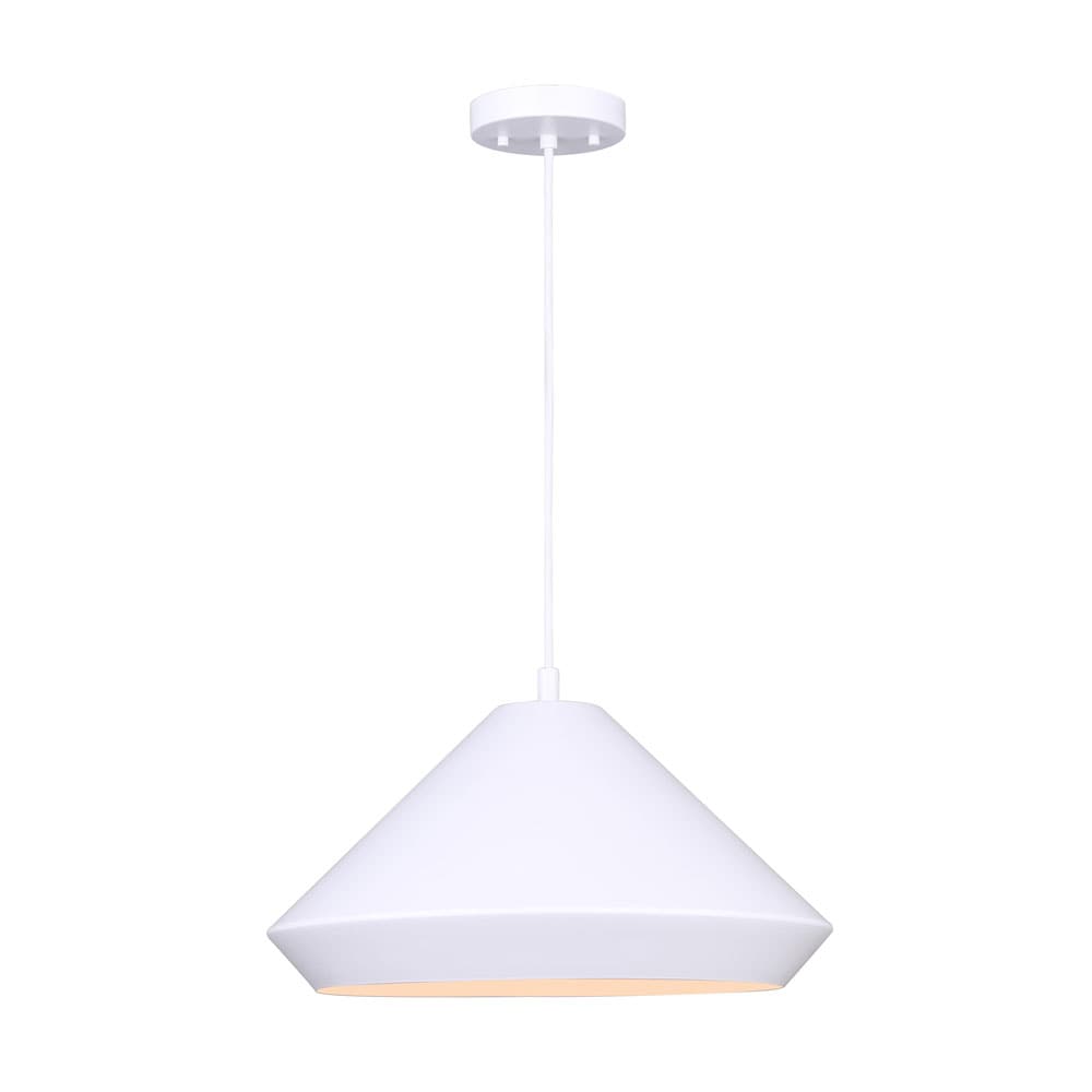 Canarm IPL1020A16WH Byck White Modern/contemporary Dome Medium Hanging Pendant light