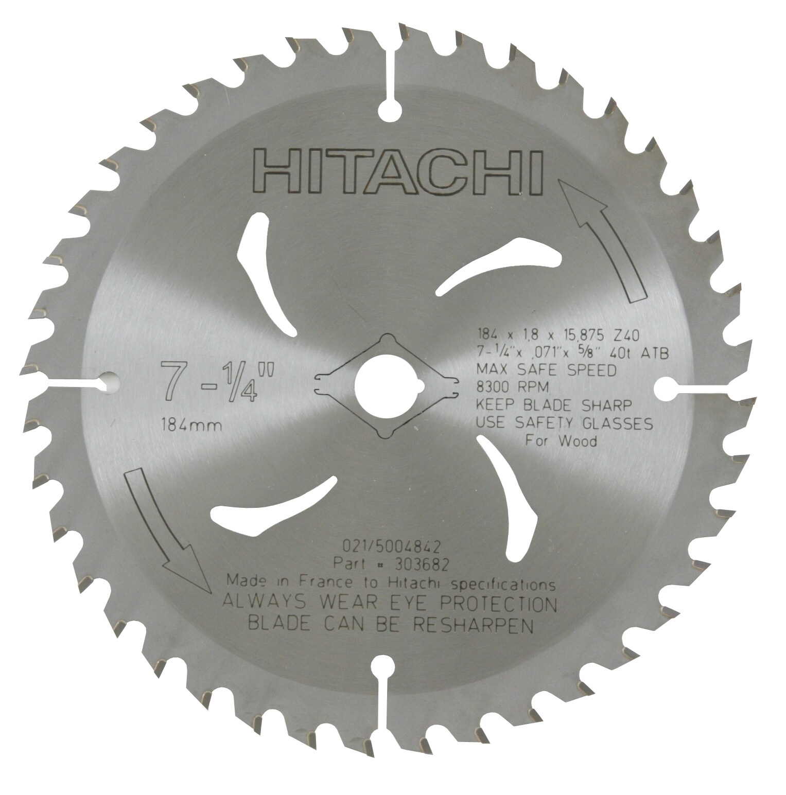 Hitachi wood deals cutting blade