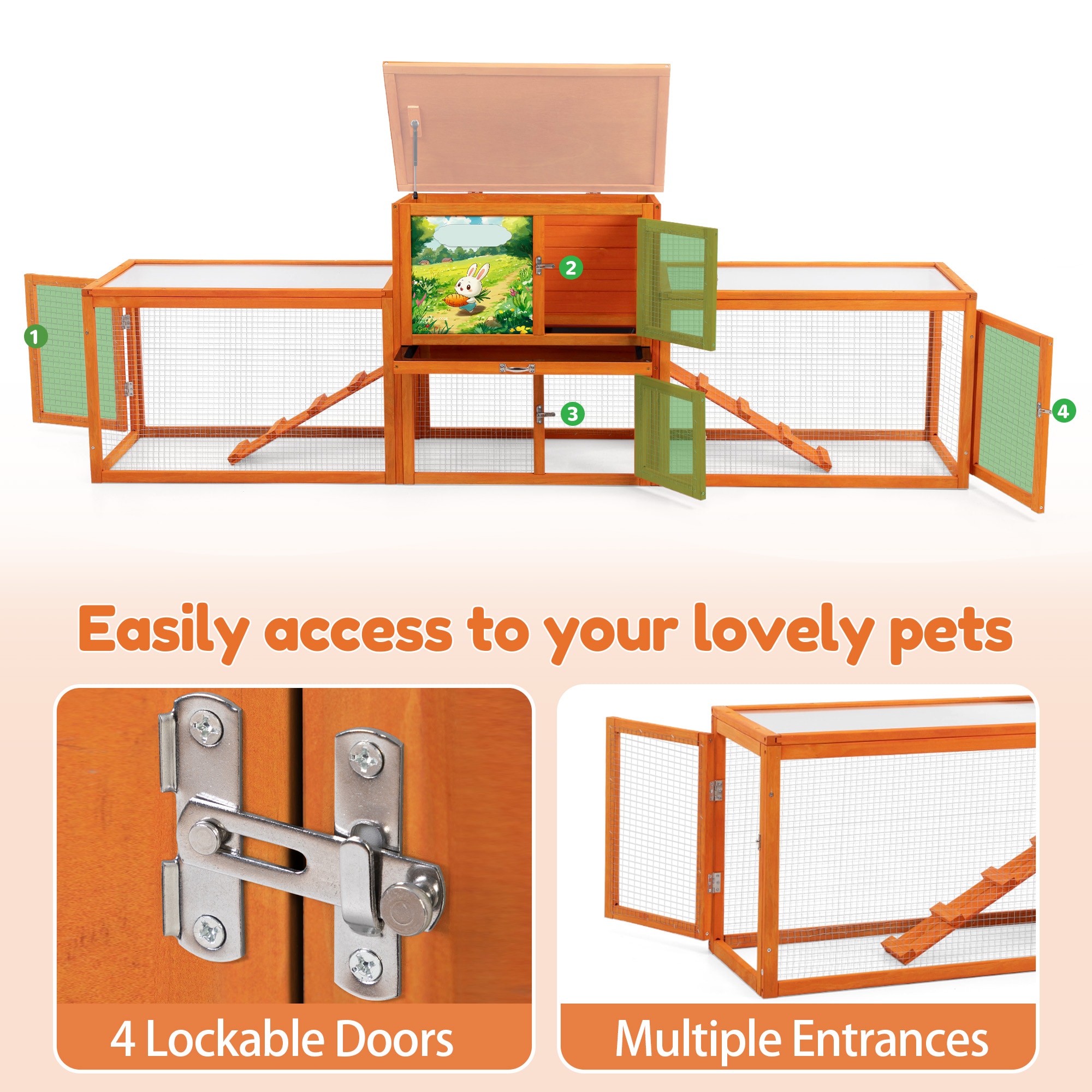 Coziwow CW12E0596-L02 Chicken-Coops-Rabbit-Hutches - View #2