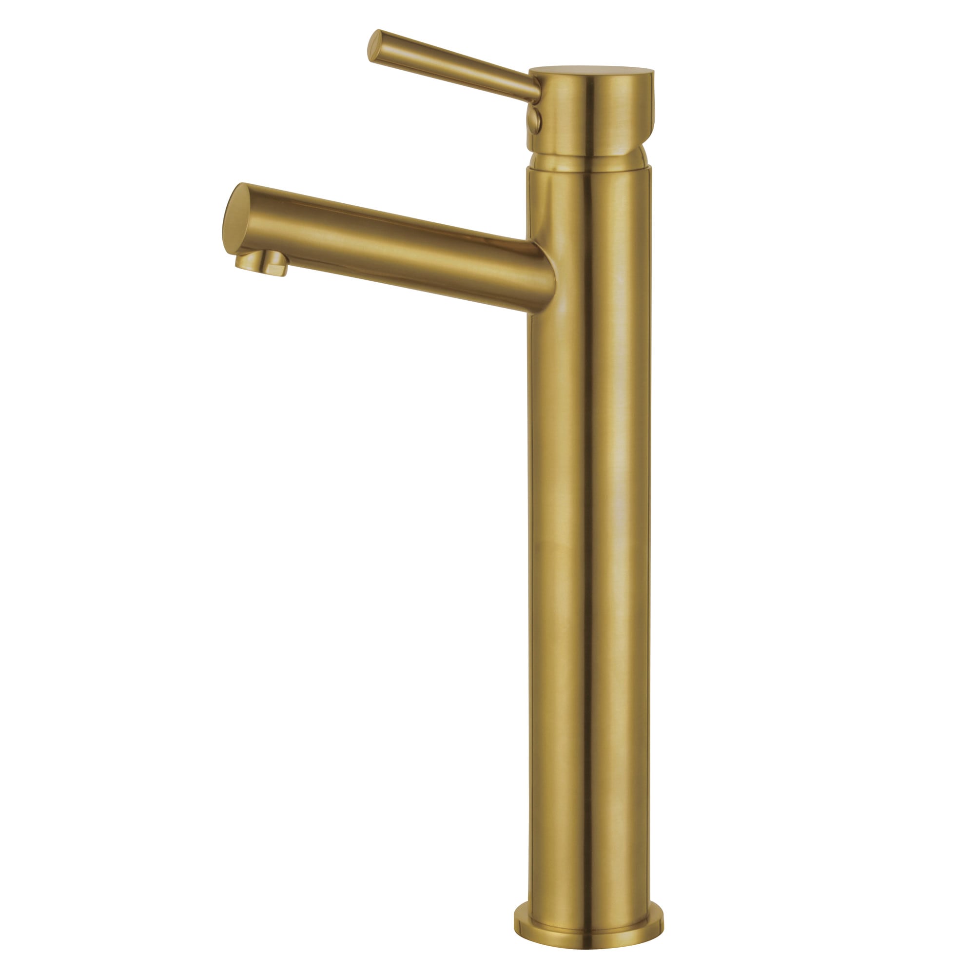 Kingston Brass WLLS8413DL Concord Brushed brass Vessel 1-handle High-arc Residential Handle Bathroom Sink Faucet