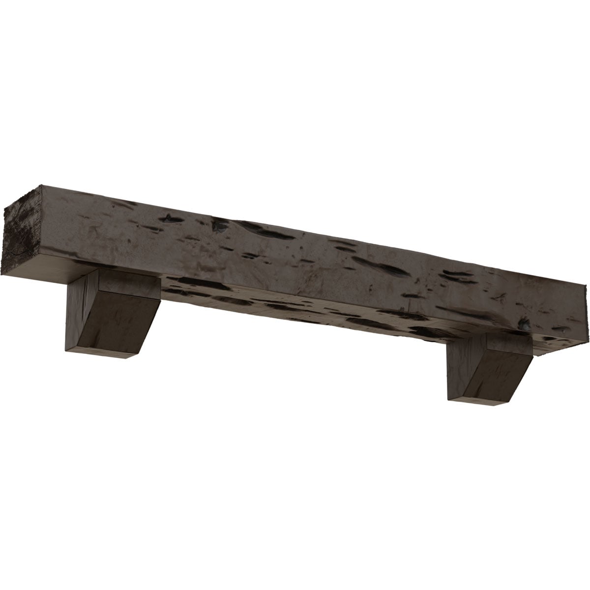 Ekena Millwork MANUPC08X08X84ASHD 84-in W x 8-in H x 8-in D Honey Dew (Natural) Hollow Urethane Rustic Fireplace Mantel