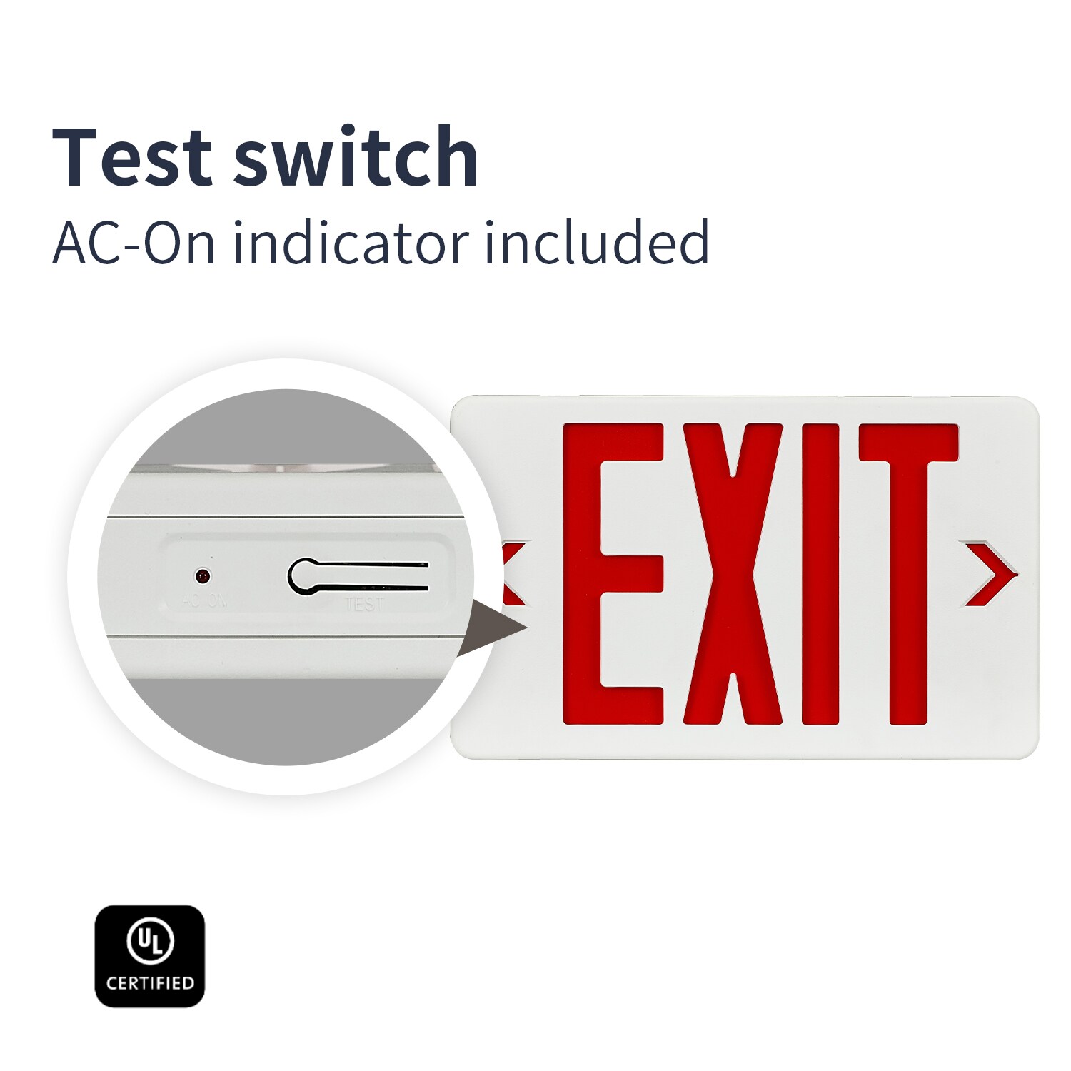 LED One LOC-EXIT-1WRLW Emergency-Exit-Lighting - View #6