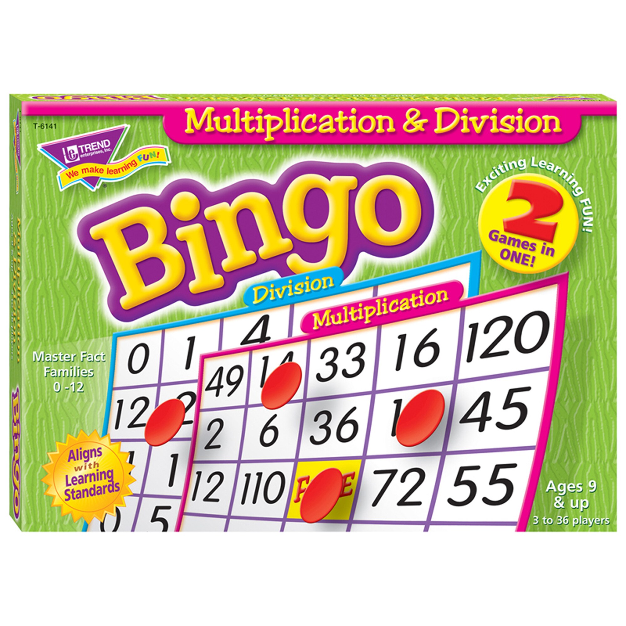  T-6141 Multiplication and Division (2-sided) Bingo Game