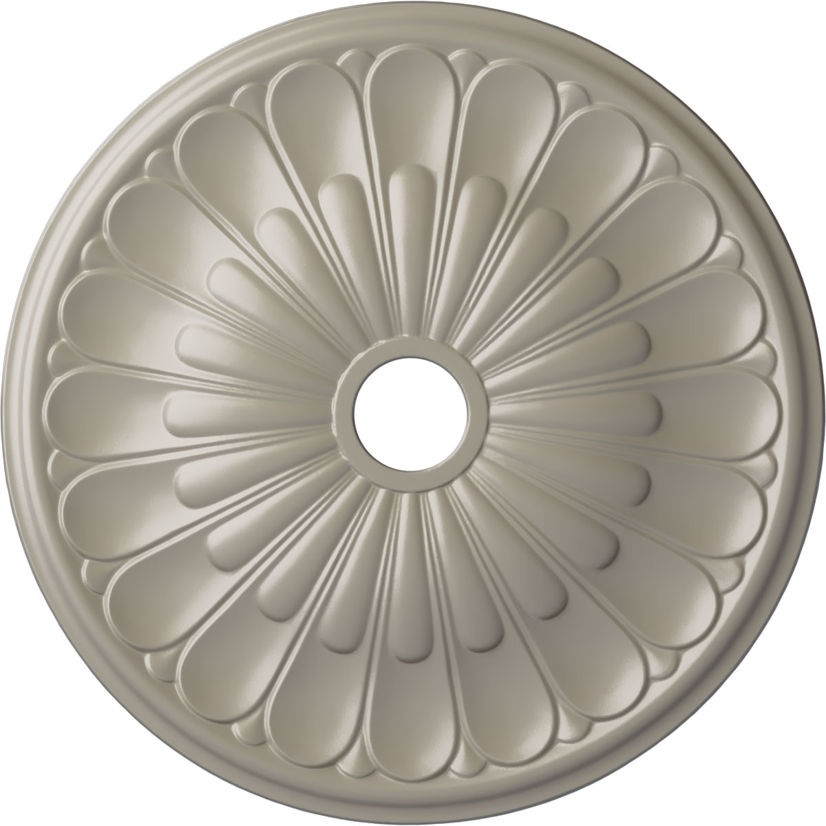 Ekena Millwork CM26ELPWS Elsinore 26.75-in W x 26.75-in L Painted Pearl White Polyurethane Whole Ceiling Medallion