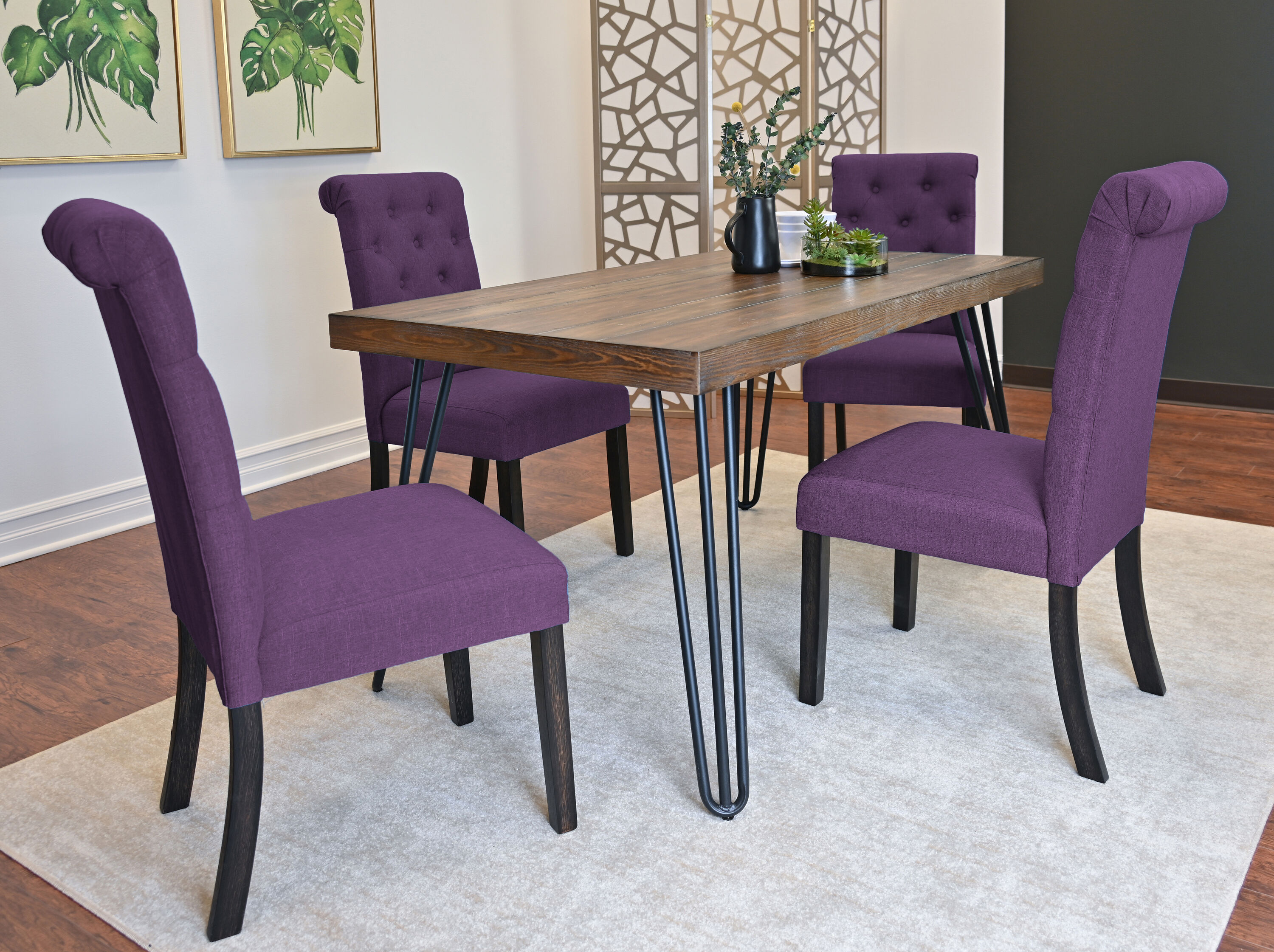 Roundhill Furniture T8741-C361PLX3 Dining-Sets - View #5