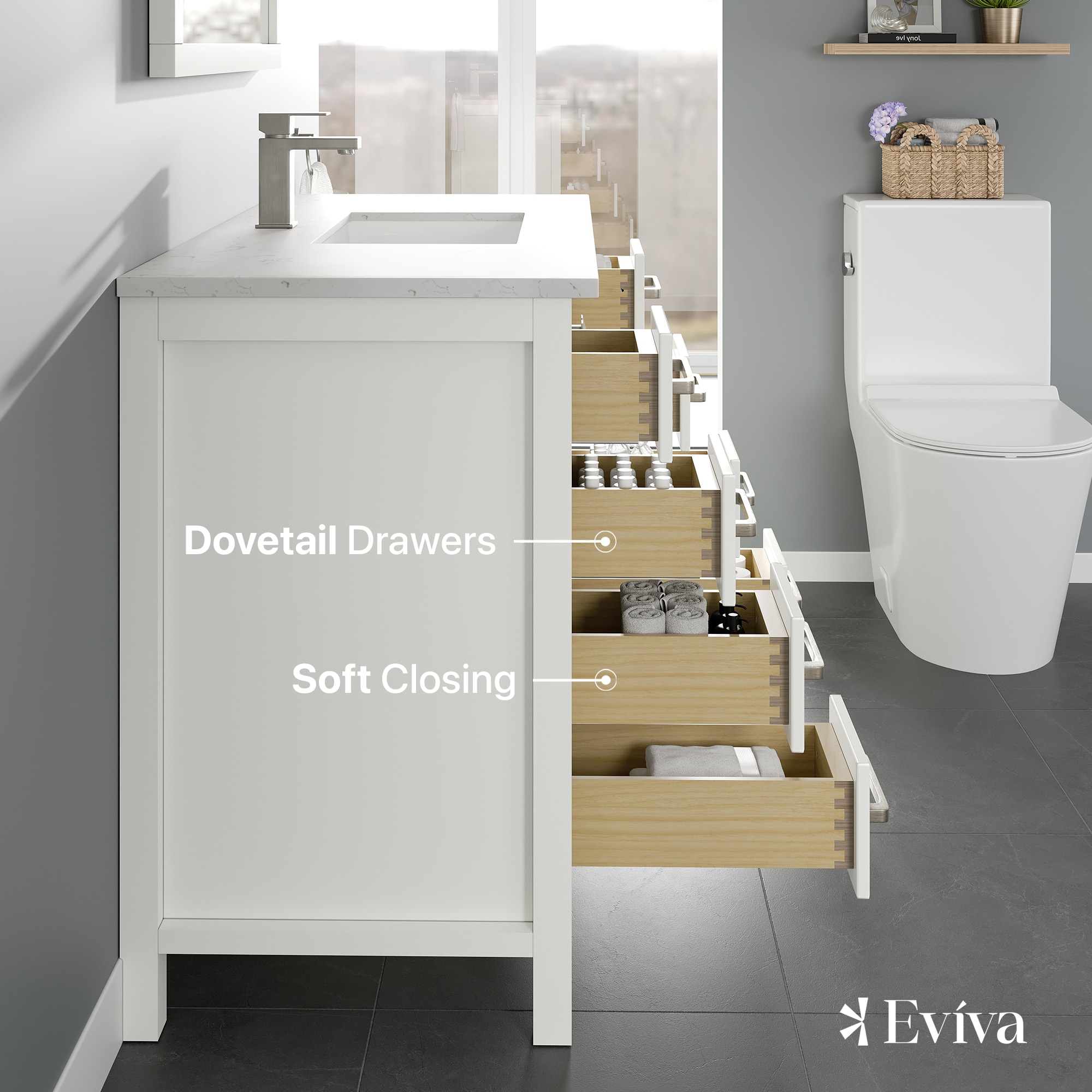 Eviva TVN414-42X18WH Bath-Vanity-Combo - View #5