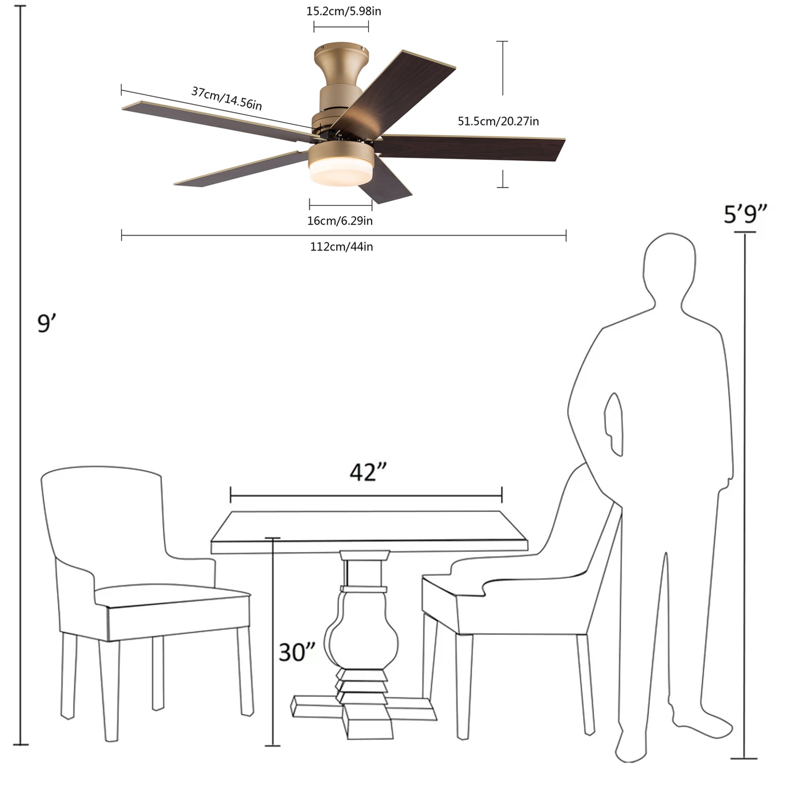 Oukaning JZUCODM599HCX Ceiling-Fans - View #14