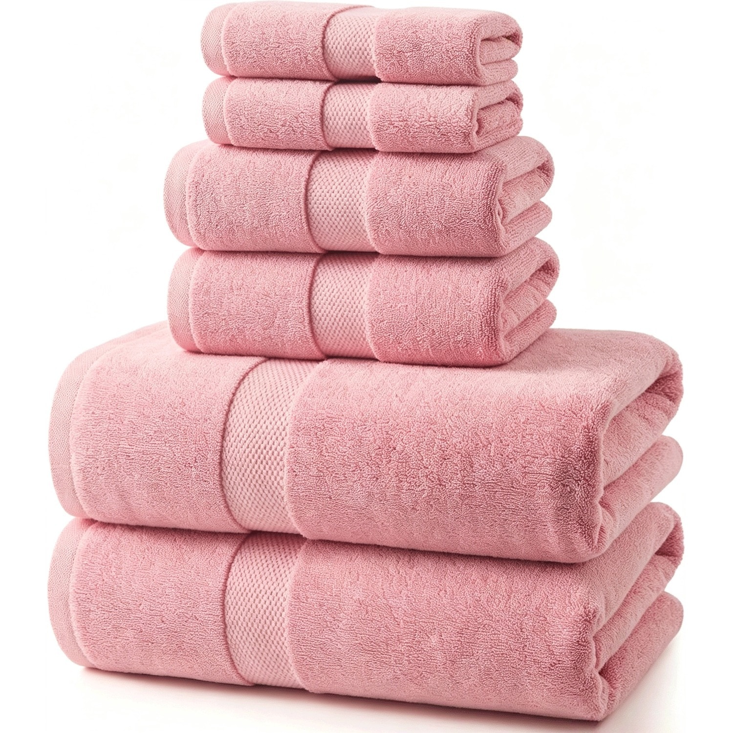 Sggvecsy Ultra Soft 6 Piece Towel Set Cotton