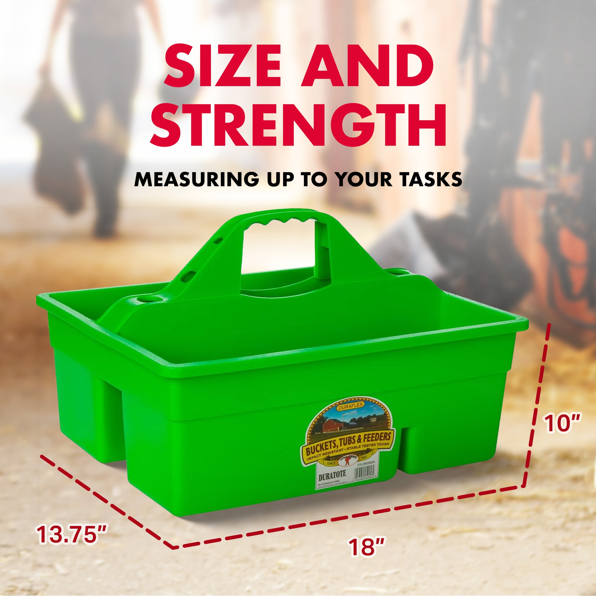 Little Giant DT6LIMEGREEN Plastic-Storage-Totes - View #2