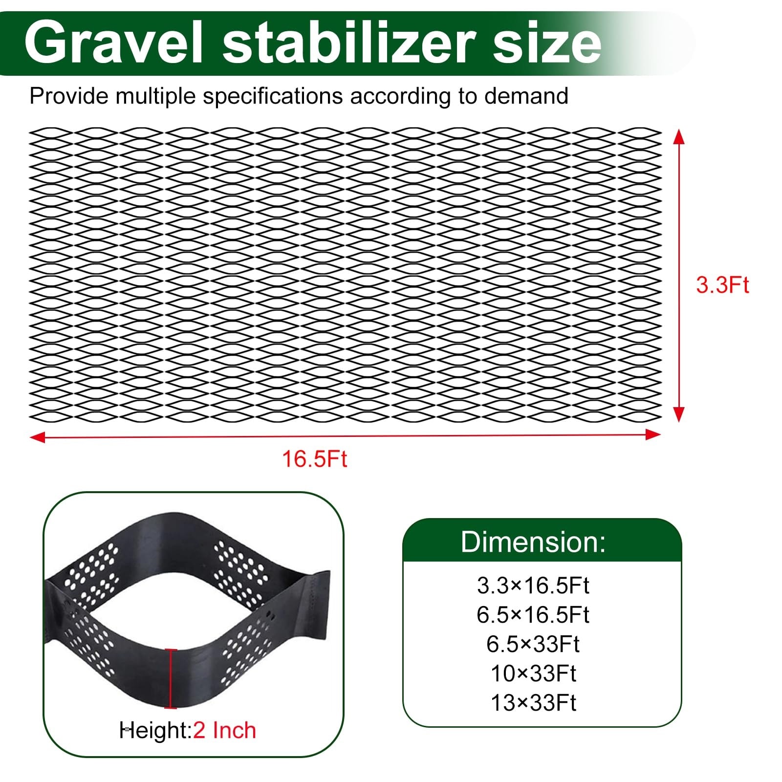 Etokfoks HDPE Expandable Permeable Honeycomb Grid Paver Mud Slope ...