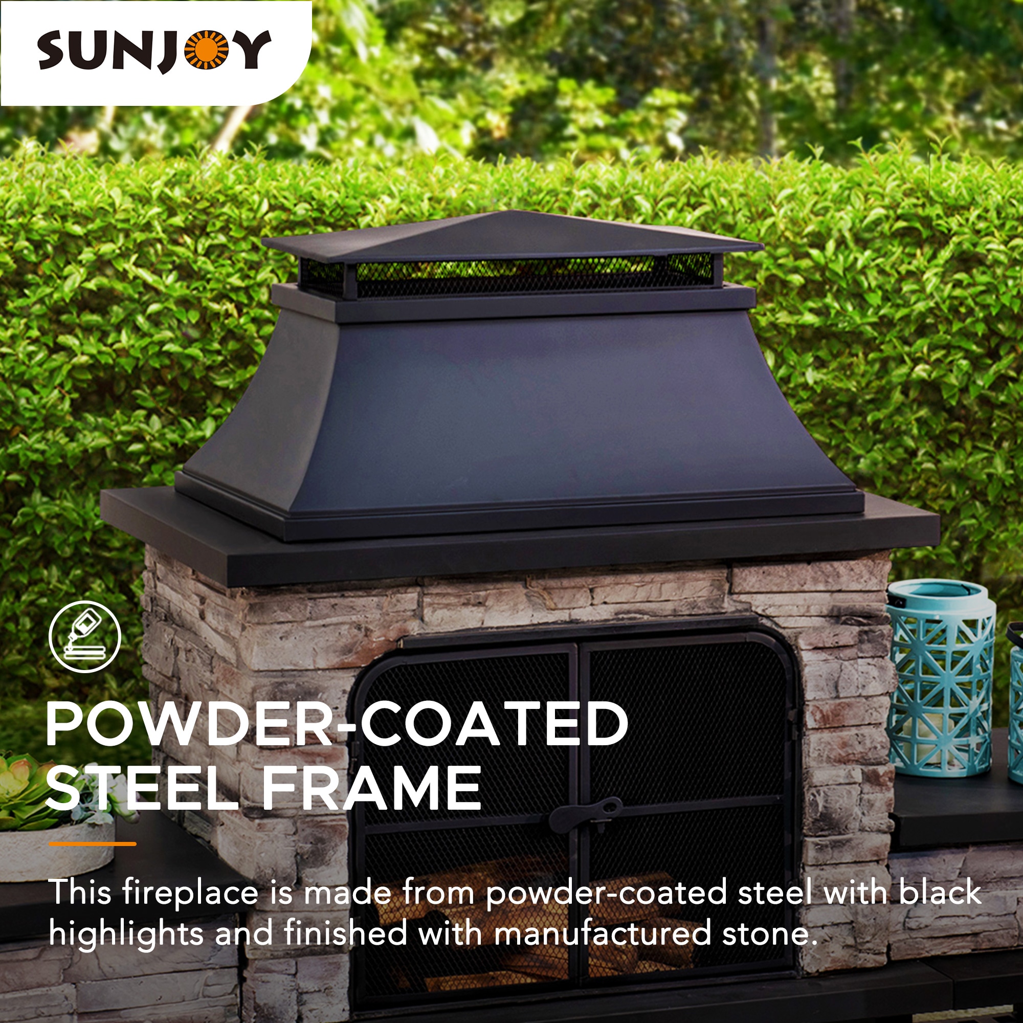 Sunjoy 168837 Outdoor-Wood-Burning-Fireplaces - View #9