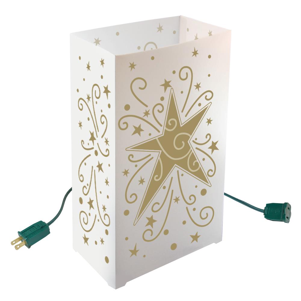 LumaBase 62710 10-Inches Freestanding Star Light display with White Incandescent Lights