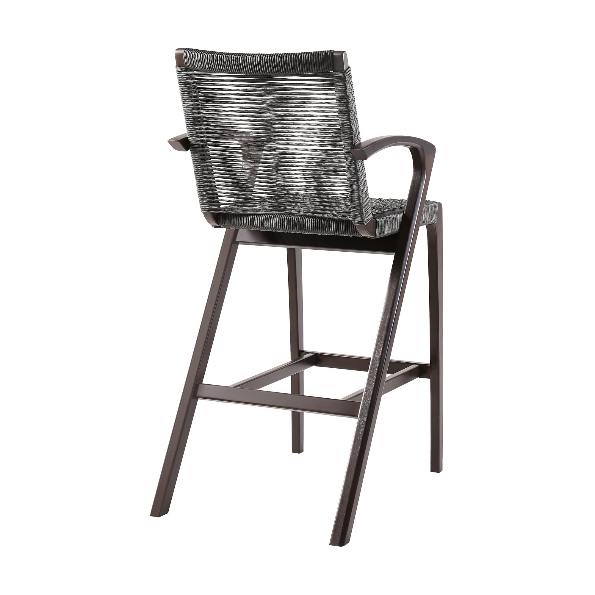 Nabila 42.5" Dark Eucalyptus and Grey Rope Outdoor Chair