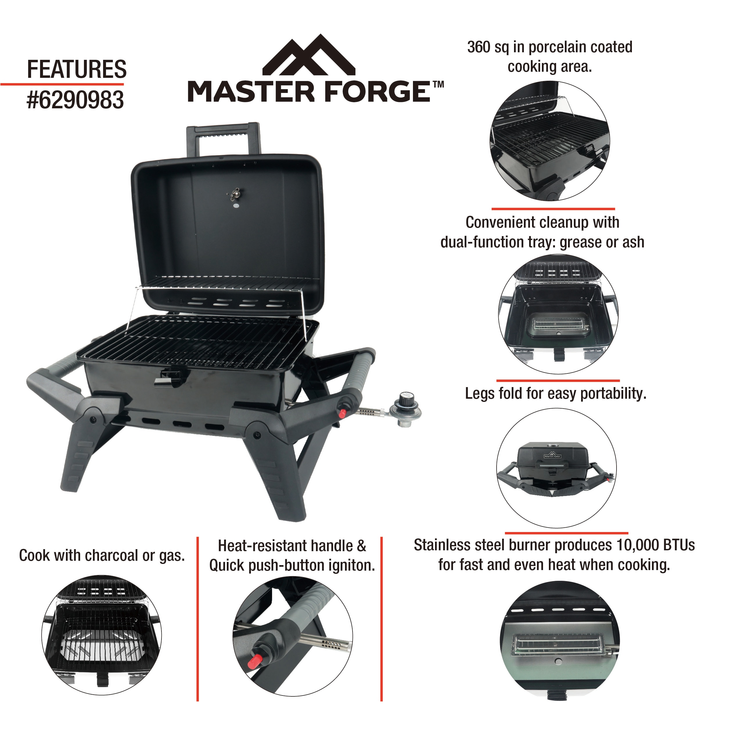 Master Forge GBT25023L Tabletop-Grills - View #3