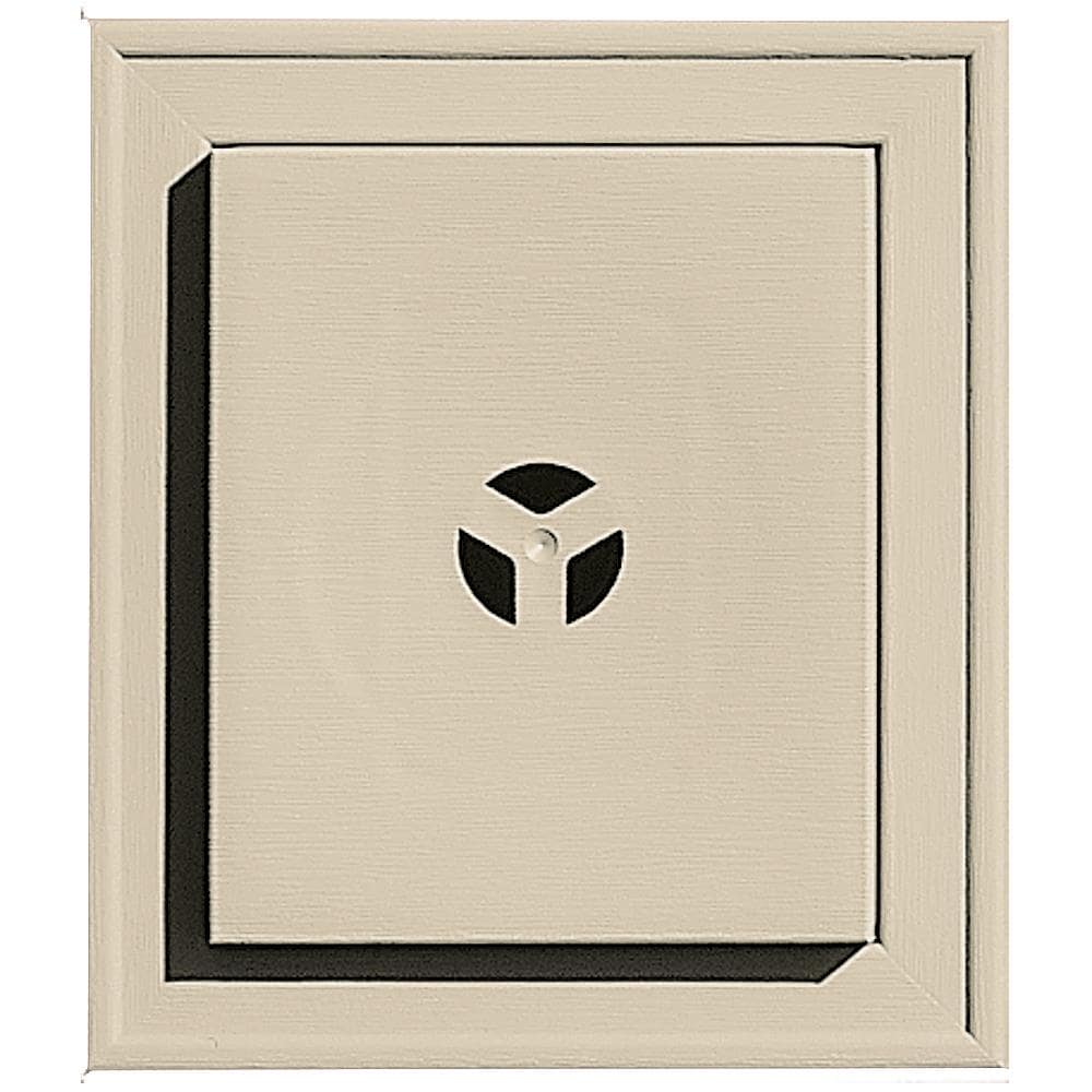 Builders Edge 130110002011 7-Inches x 8-Inches Sandalwood Vinyl Universal Mounting Block