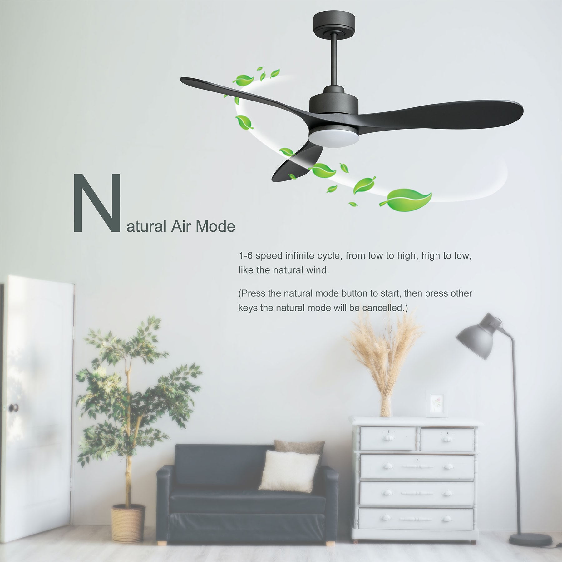WELLFOR GYH42-5257-3BK Ceiling-Fans - View #6