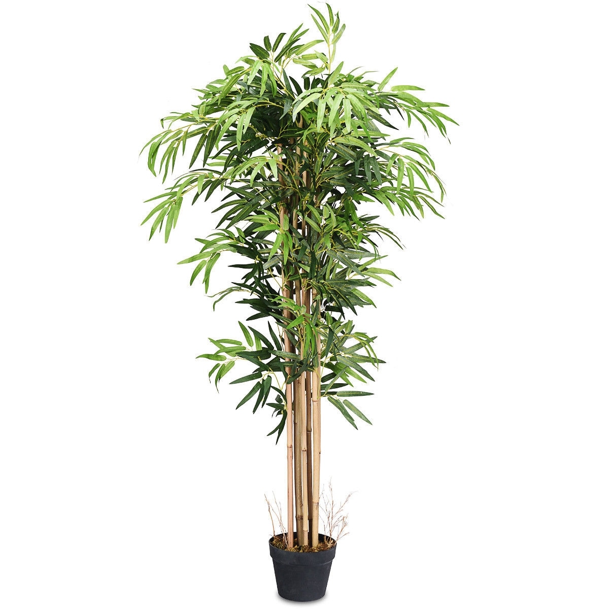 Volenca 5-ft Artificial Bamboo Silk Tree Faux Indoor Outdoor Plant with 1095 Leaves and 8 Canes