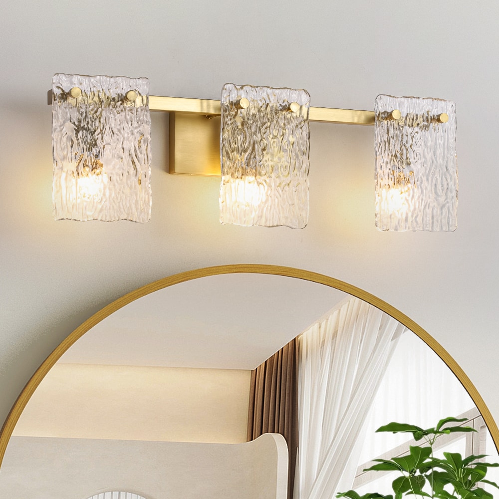 Zicbol 25-in W 3 -Light Brushed Gold Wall Sconce