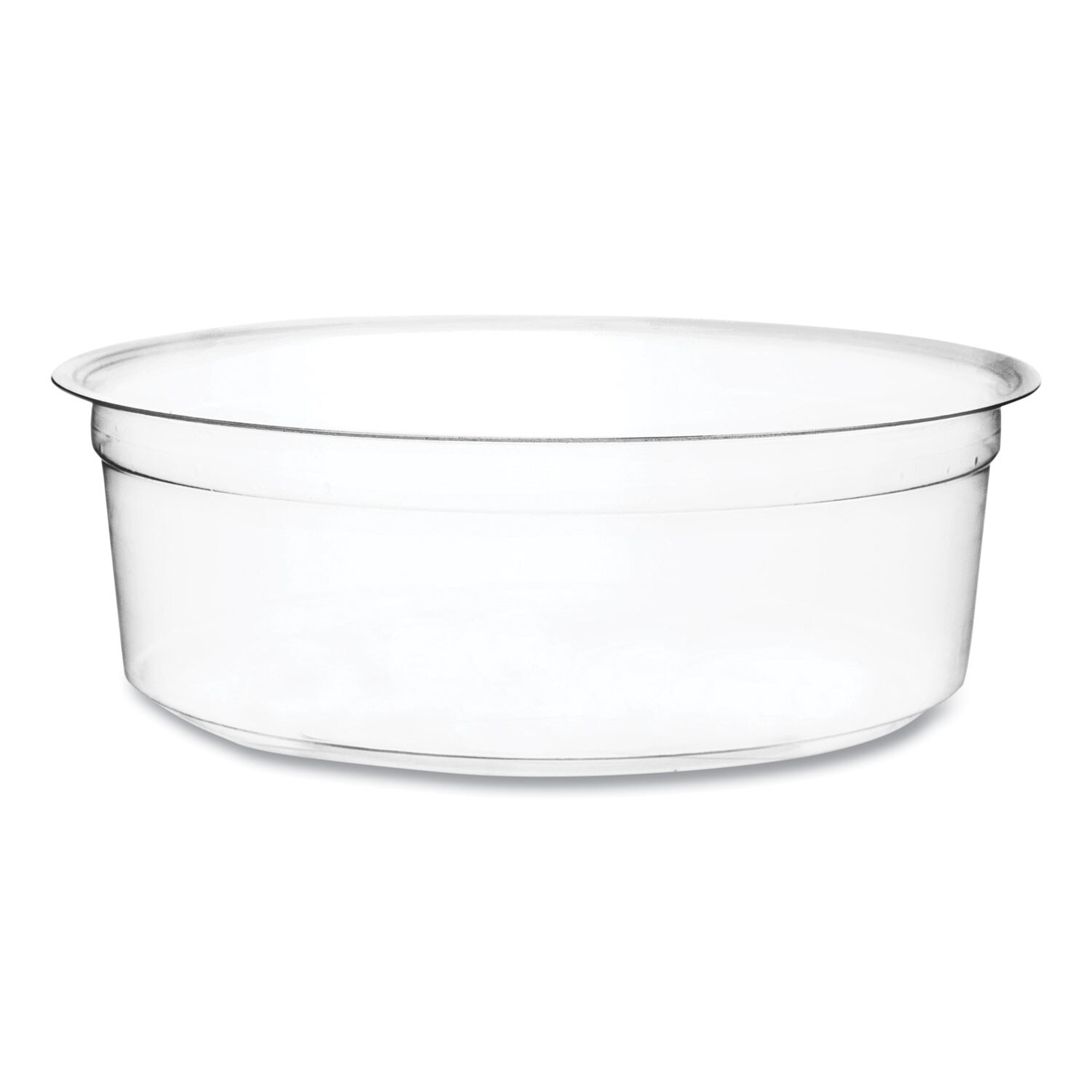 Vegware ESNVEGCFDC08 Round Deli Pots Compostable 8 oz 4.6 Inch Diameter x 1.5 Inch h Clear Plastic 500 per Carton
