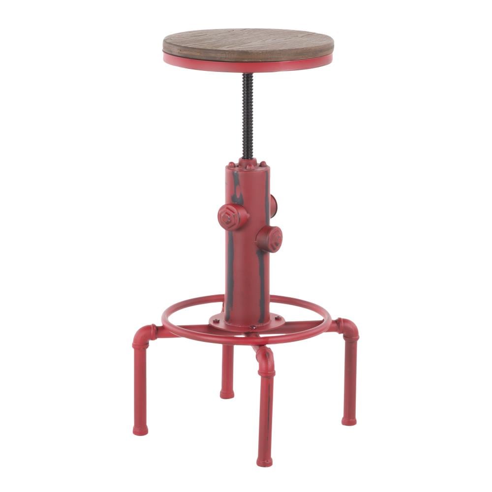 Swivel Bar Stool In The Stools, Distressed Red Metal Bar Stools