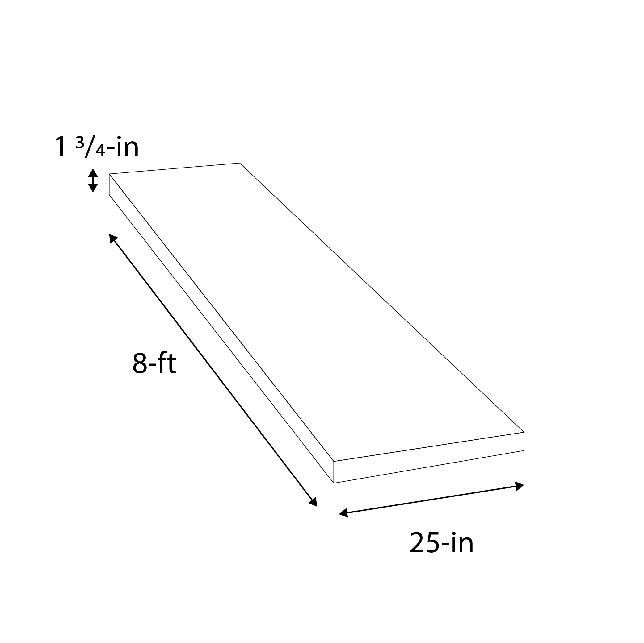 The Baltic Butcher Block 8-ft x 24.96-in x 1.75-in Natural Straight ...