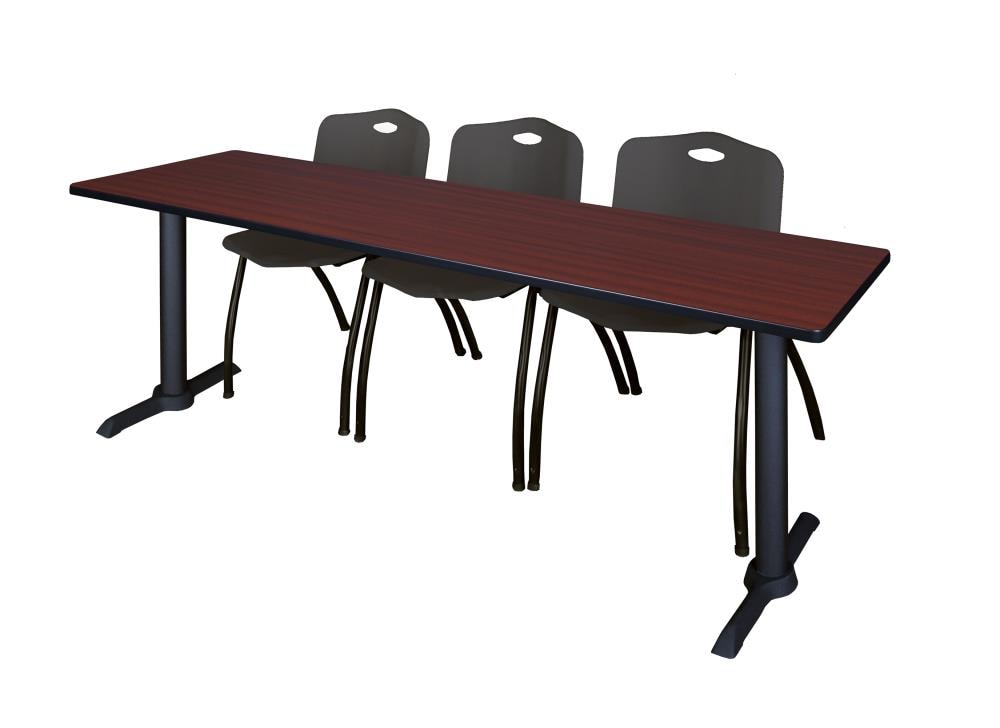 Regency MTRCT8424MH47BK Training Brown 4-Person Training Table (84-in W x 29-in H)