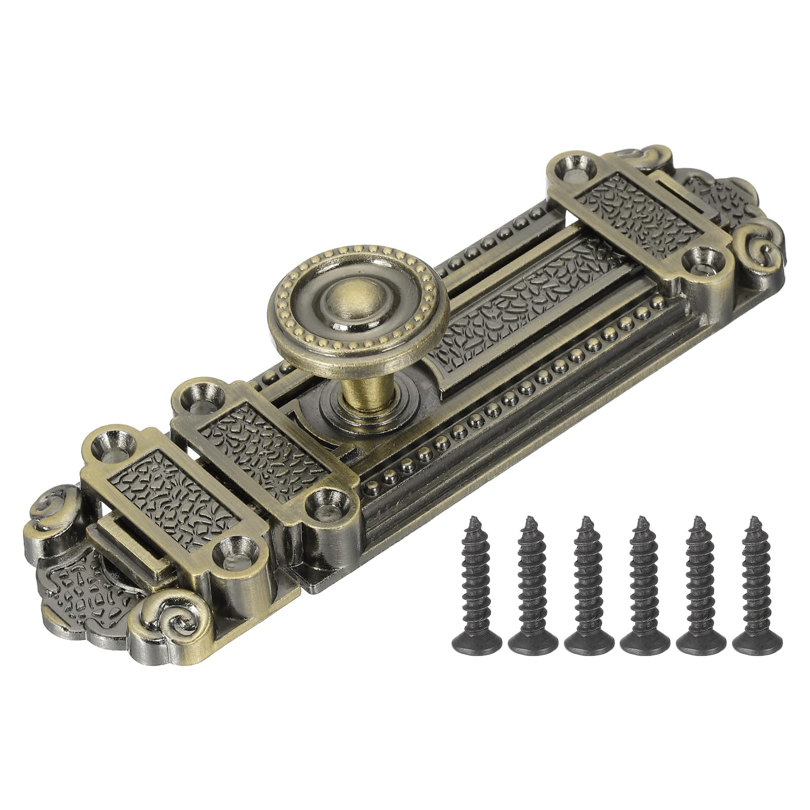 Lukvuzo  6 Inch Zinc Alloy Slide Door Lock Barrel Bolt Latch Bronze Finish for Barn Warehouse Gate Security durable home and garden accessory