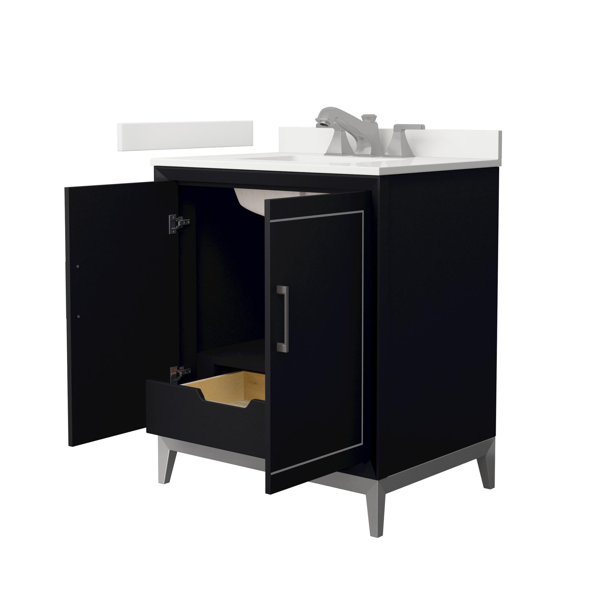 Wyndham Collection WCH515130SBKWQUS3MXX Bath-Vanity-Combo - View #2