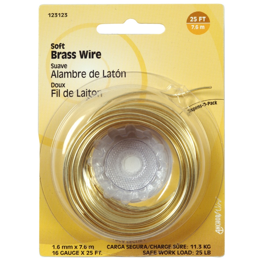 24 Ga Brass Wire 100' Spool (Pack of 1)