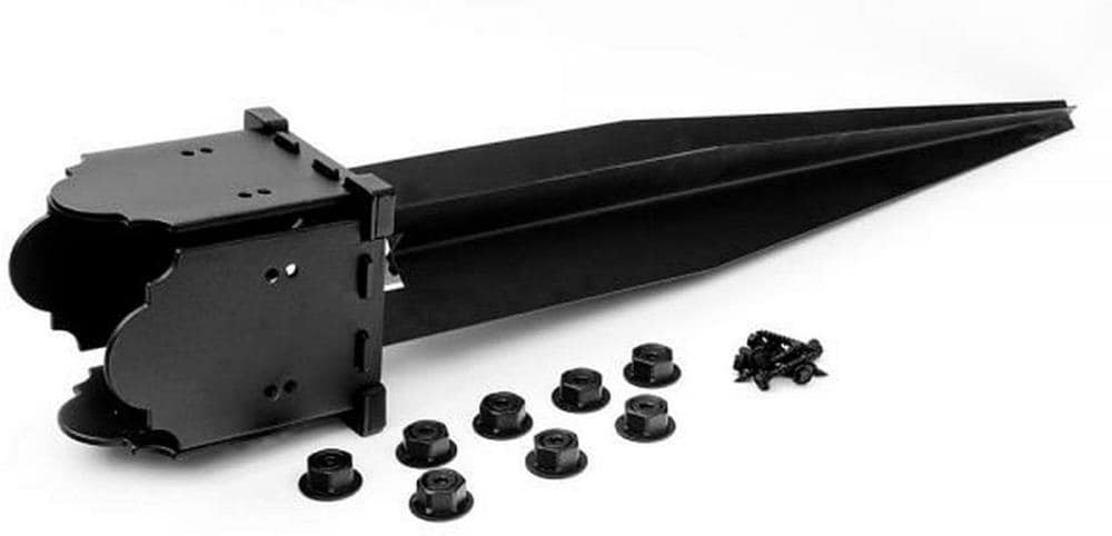 OZCO 56633 6-in x 6-in Powder-coated Wood To Wood Base