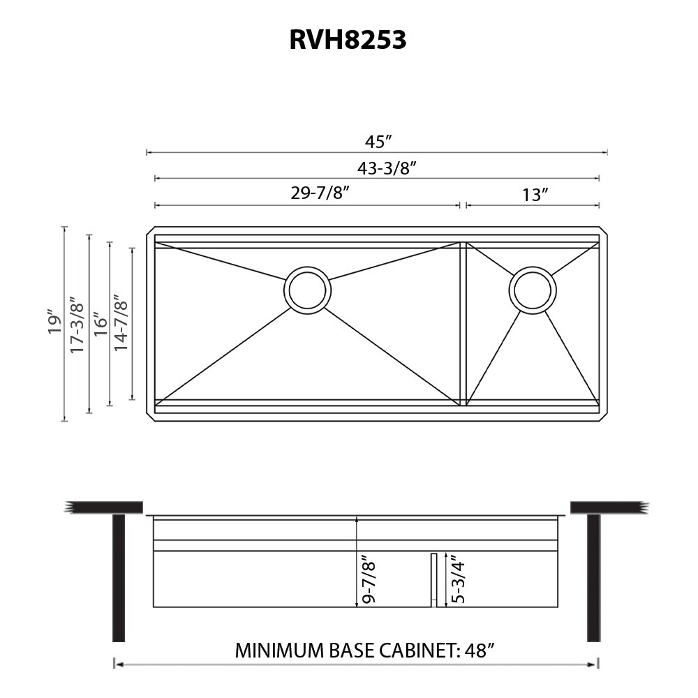 Ruvati RVH8253 Kitchen-Sinks - View #11