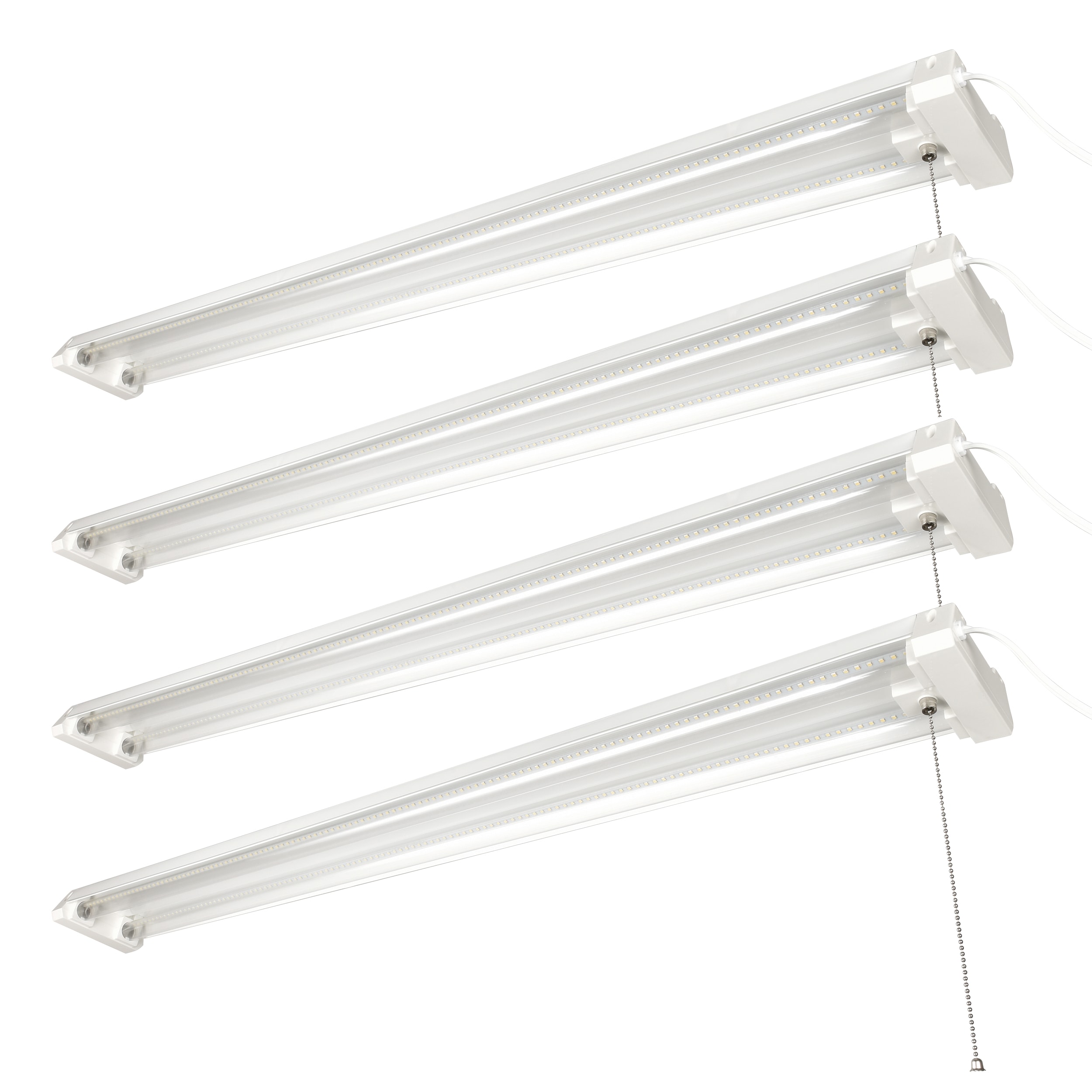 Green Watt SL-003MC40-5000K 4-ft 4500 Lumens White Daylight LED Linear Garage Shop Light 4 -Pack