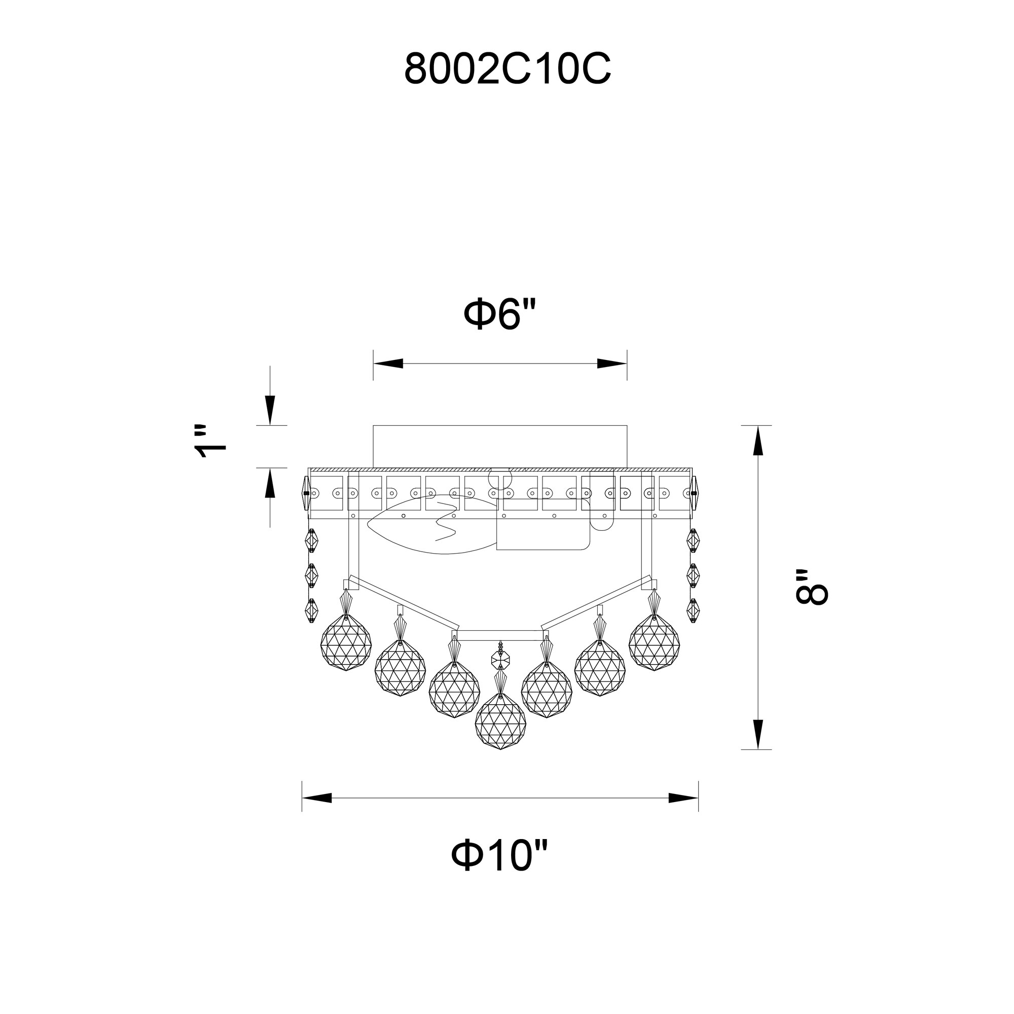 CWI Lighting 8002C10G flushmounts - View #6