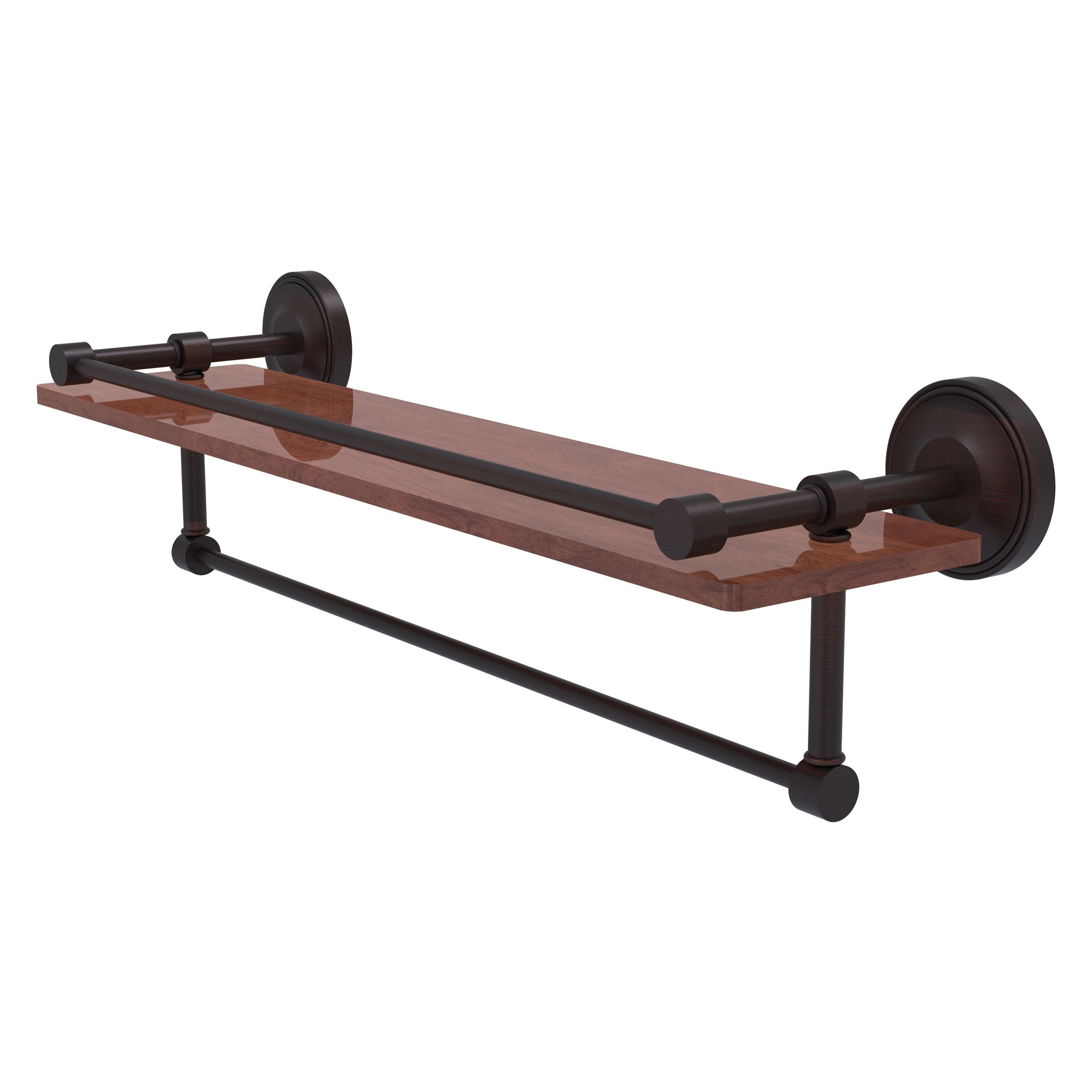 Allied Brass PRBP-1TB22-GL-IW-VB Prestige Regal Venetian Bronze Wall mount Bathroom Shelf ( 22-in x 5-in x 5-in )