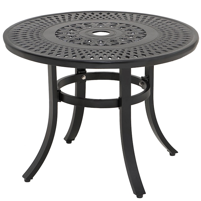 Patio Table Round Outdoor Coffee, Round Plexiglass Table Top With Umbrella Hole