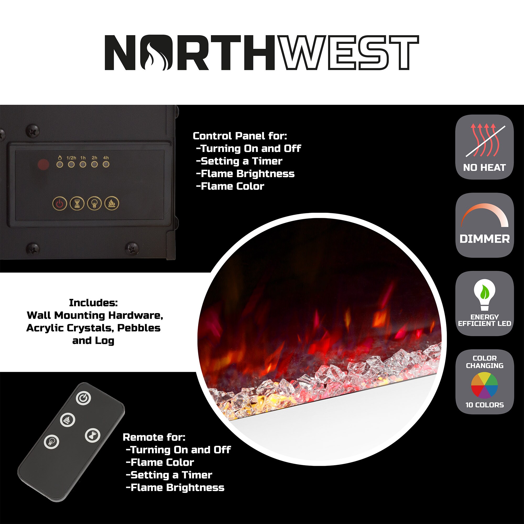 Hastings Home 981685VZO Electric-Fireplaces - View #5