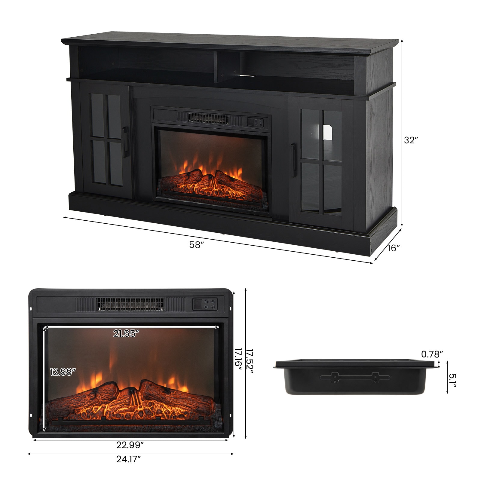 BABOOM BOM-06US-DK-CO Electric-Fireplaces - View #3