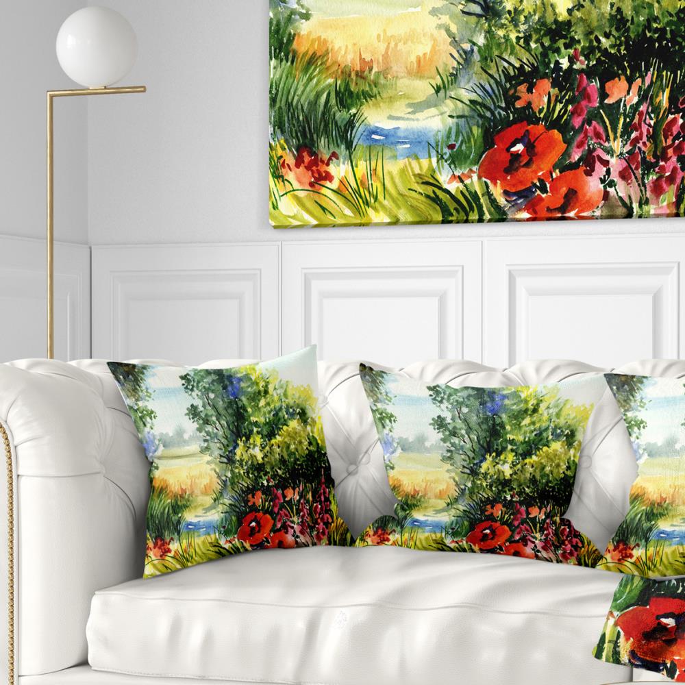 Designart CU6214-16-16 16-in x 16-in Green Indoor Decorative Pillow
