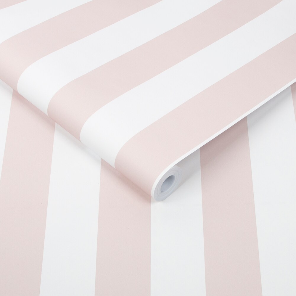 Superfresco Easy Kids at home 8-in Pink Paper Stripes 0.6-sq ft ...