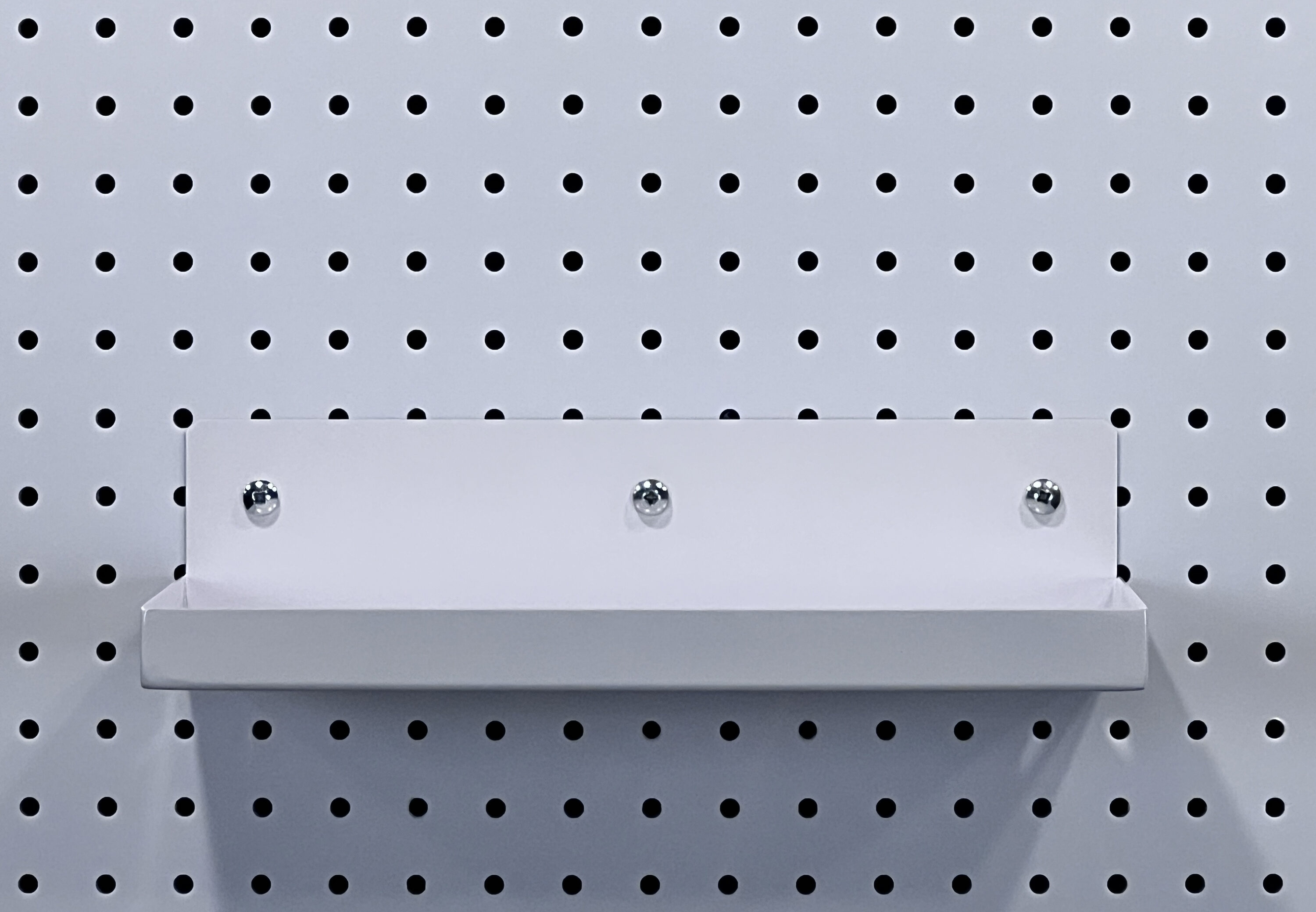 Triton Products DuraHook 2-Piece Steel Pegboard Shelf in White (12-in W ...