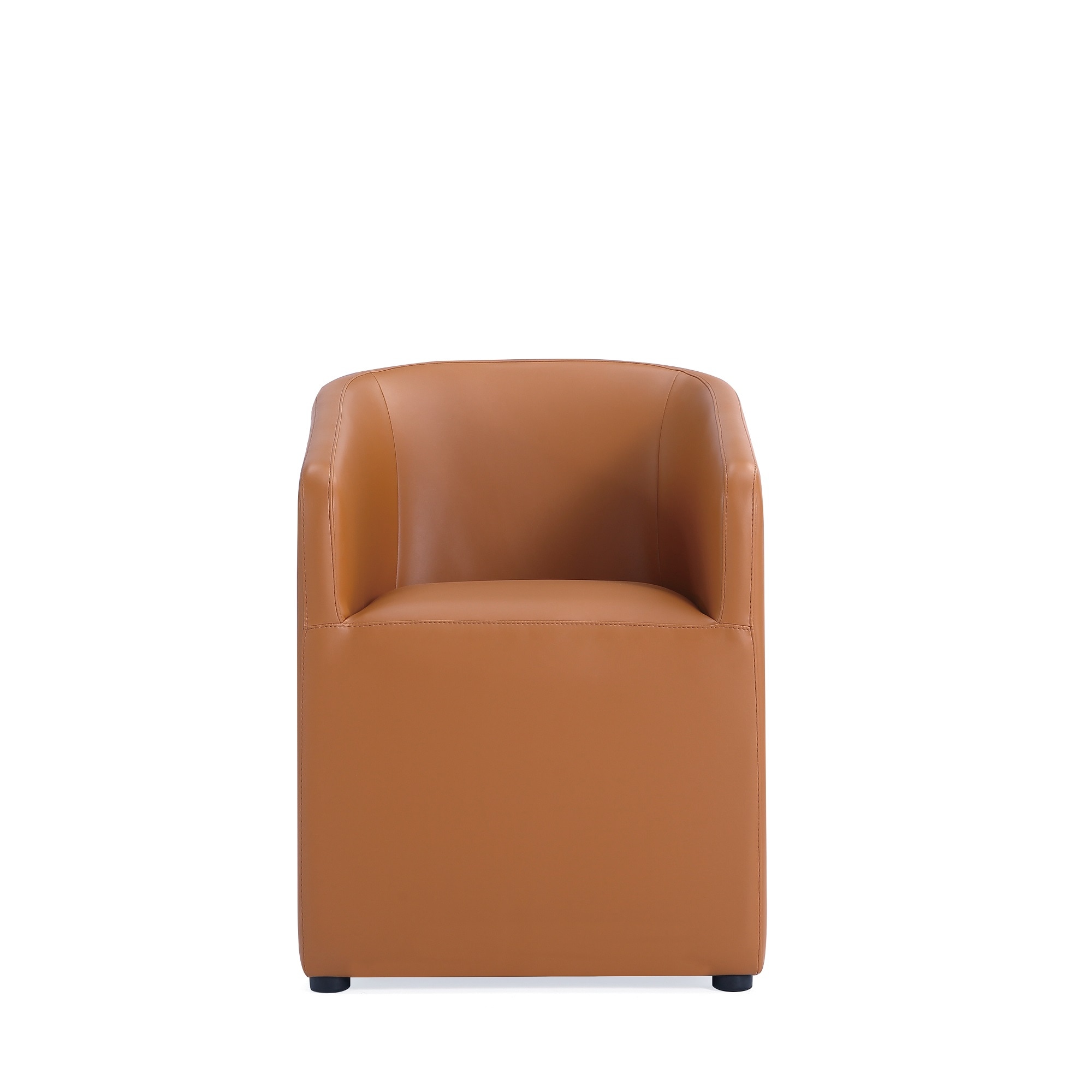 Saddle Faux Leather Upholstered Arm Chair Set