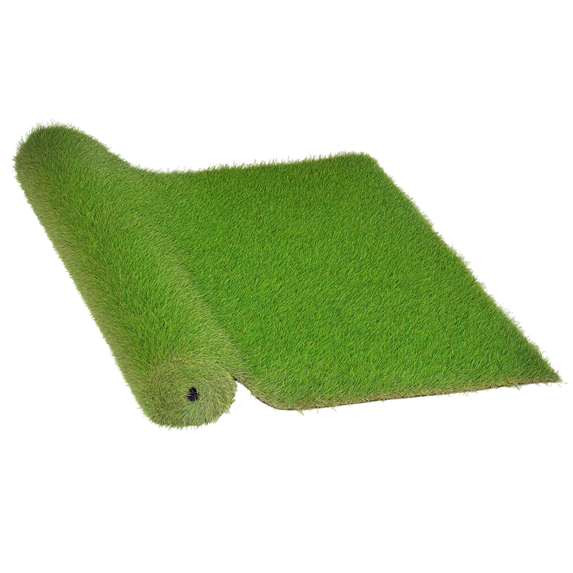Outsunny 844-122 10' x 3' Artificial Turf Grass with Simulated Look  Feel UV Protection  Drain Holes for Rain 1.25in Height