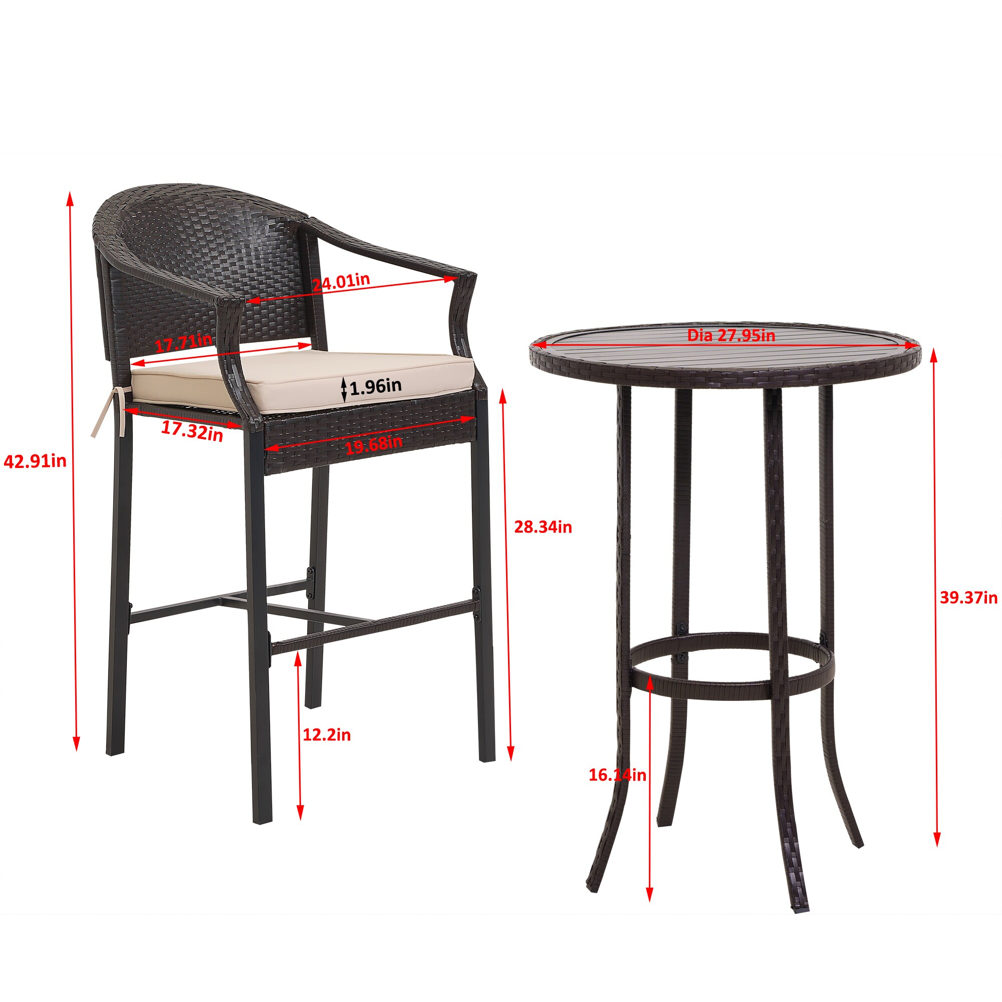 FOREST HOME FT-OS003BEIGE Patio-Dining-Sets - View #5