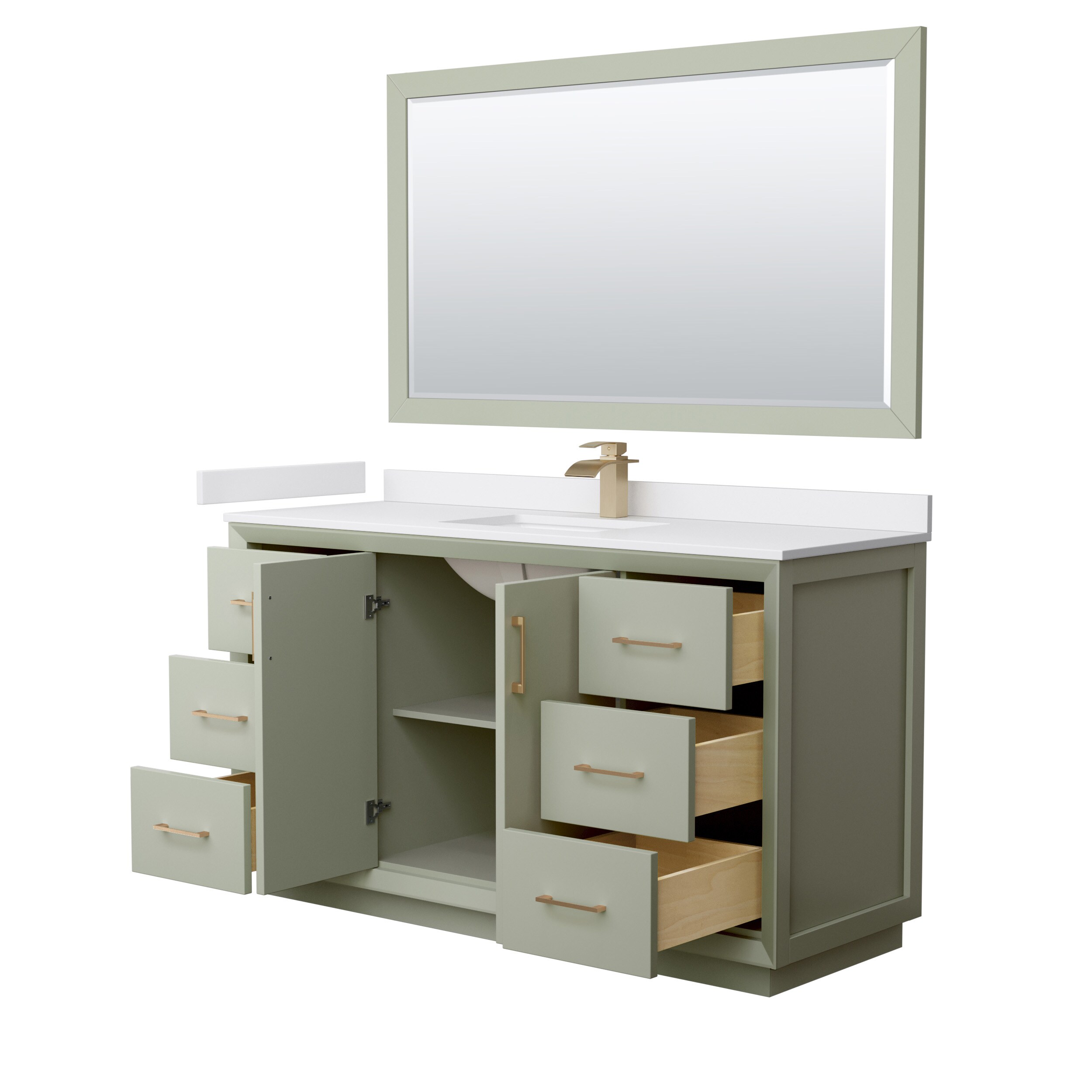 Wyndham Collection WCF414160SLZWCUNSM58 Bath-Vanity-Combo - View #2