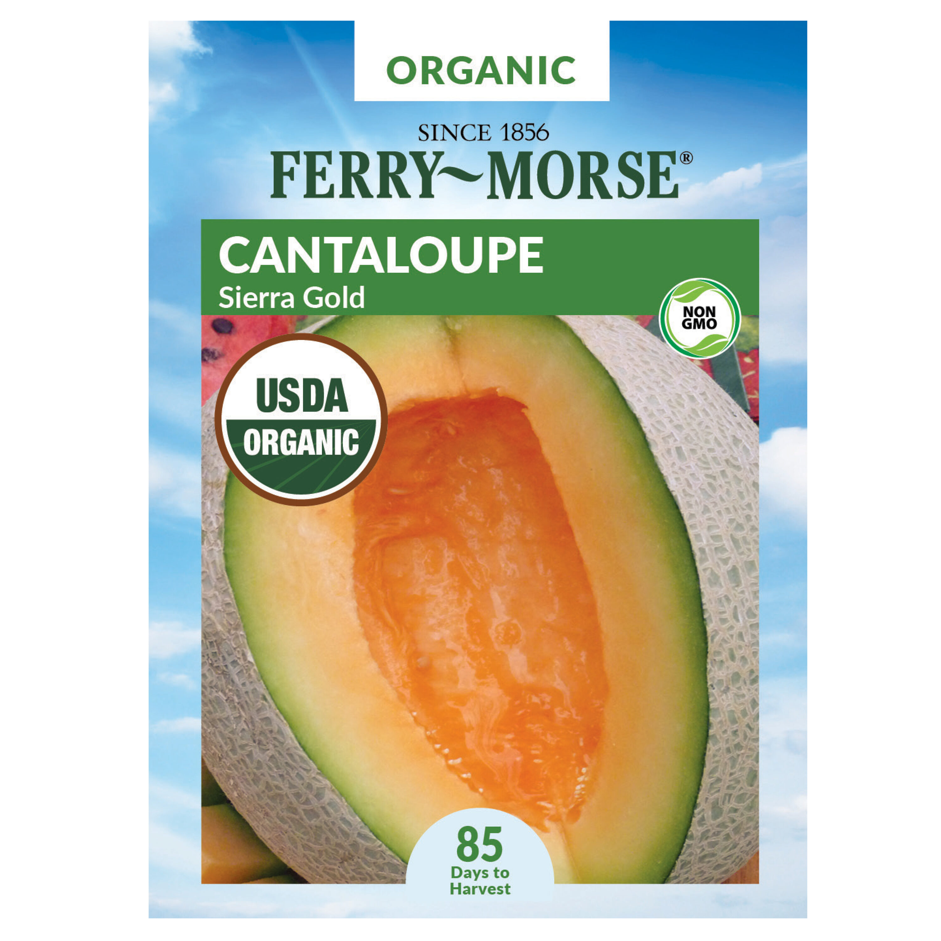 Ferry-Morse 913771.299.643562 Organic Cantaloupe Gold Sierra Organic Vegetable Seeds 1.2 Gram(s)