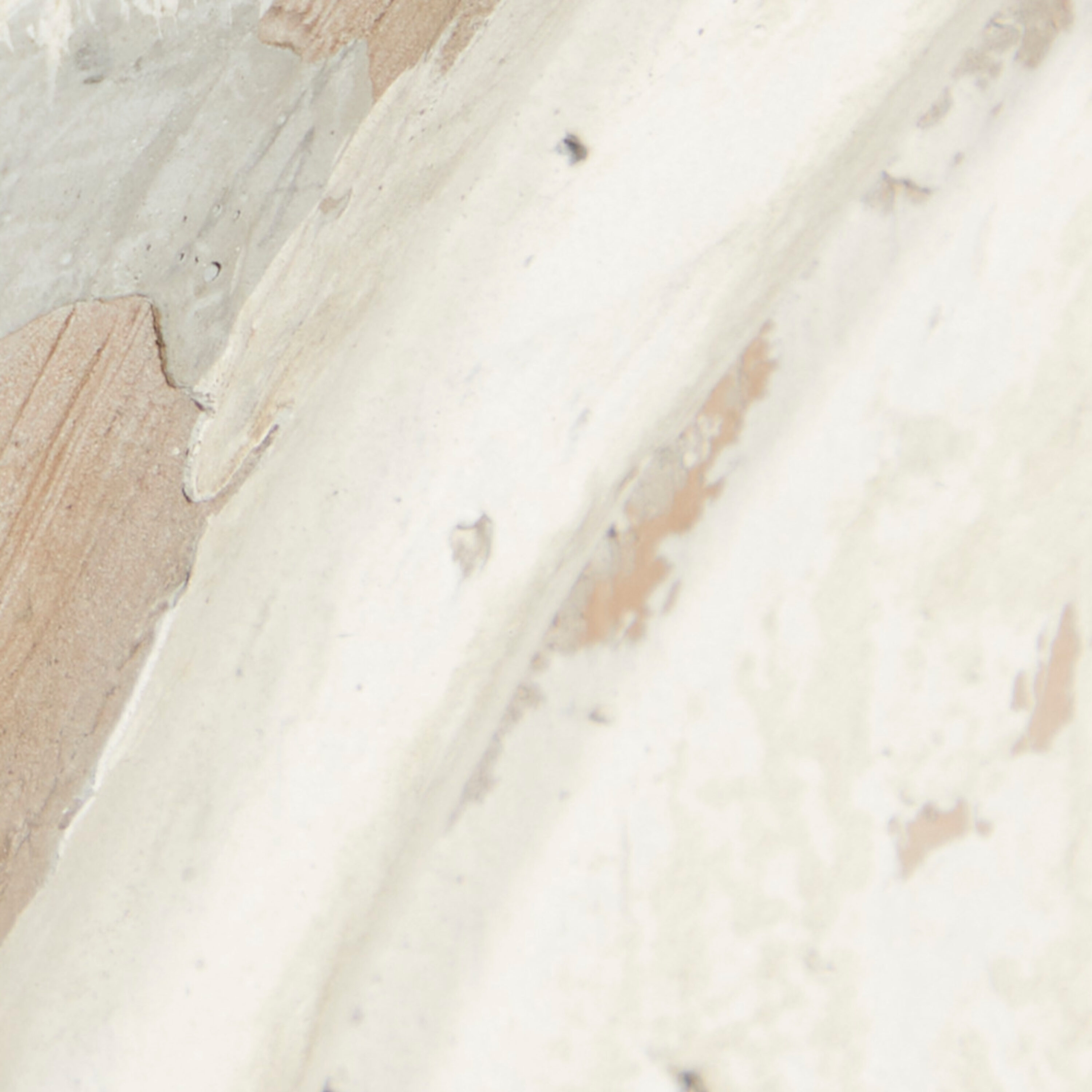 Vintage Brown and White Distressed Fiberglass Wall Clock