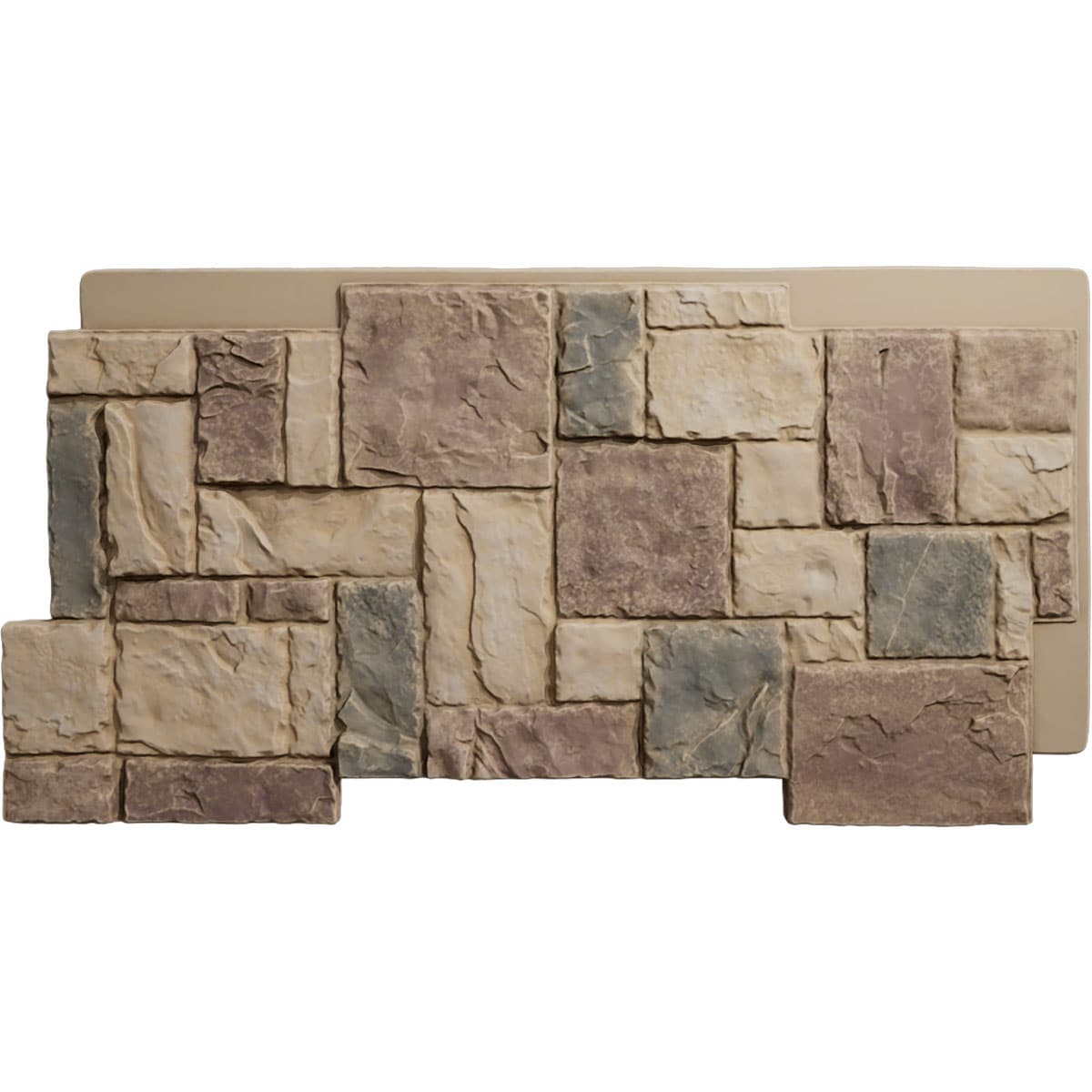 Ekena Millwork PNU24X48CRCO 49-in x 24.5-in Castle Rock Stacked Stone 8 Square feet Colfax Faux stone veneer