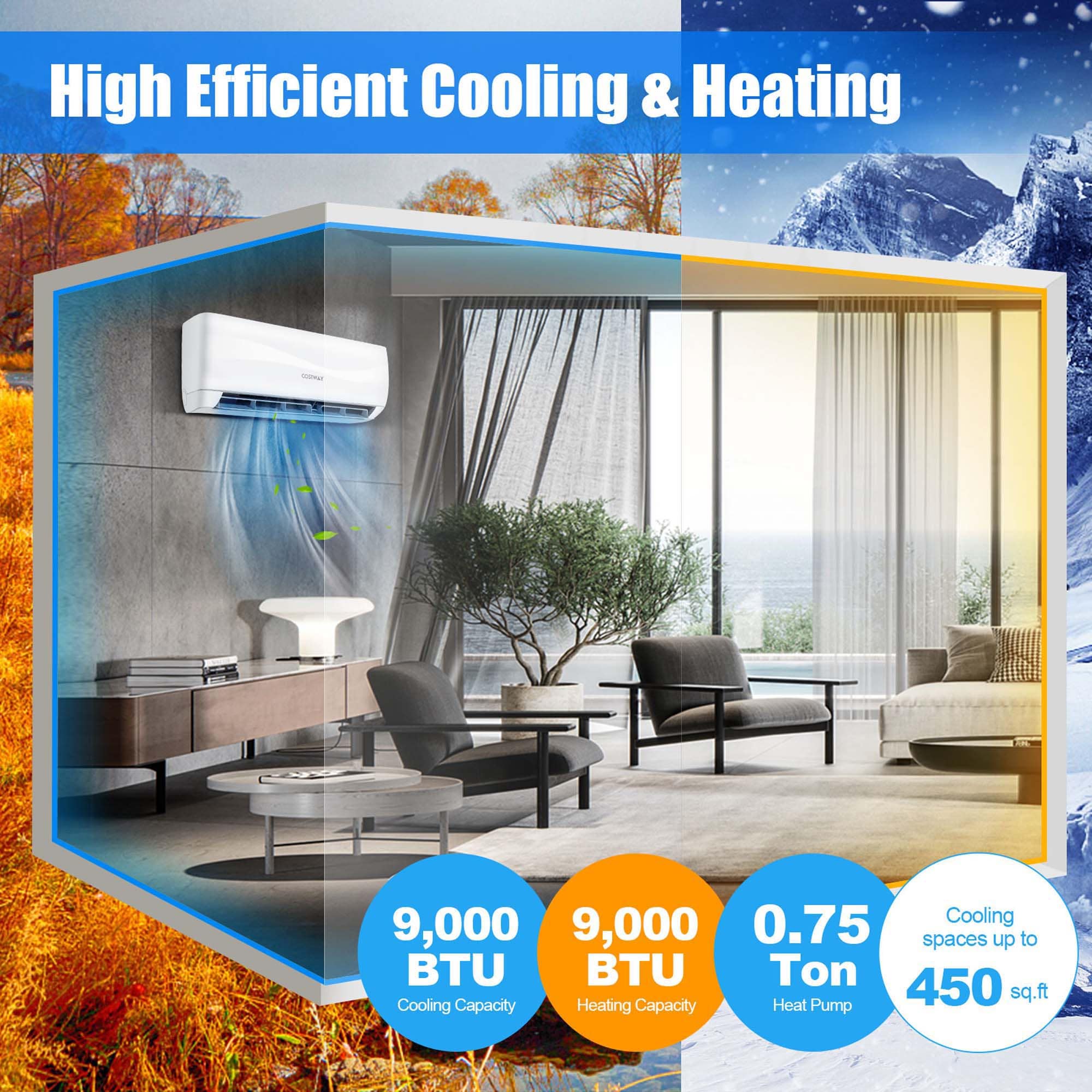 Costway LWS00229 Wall-Air-Conditioners - View #5